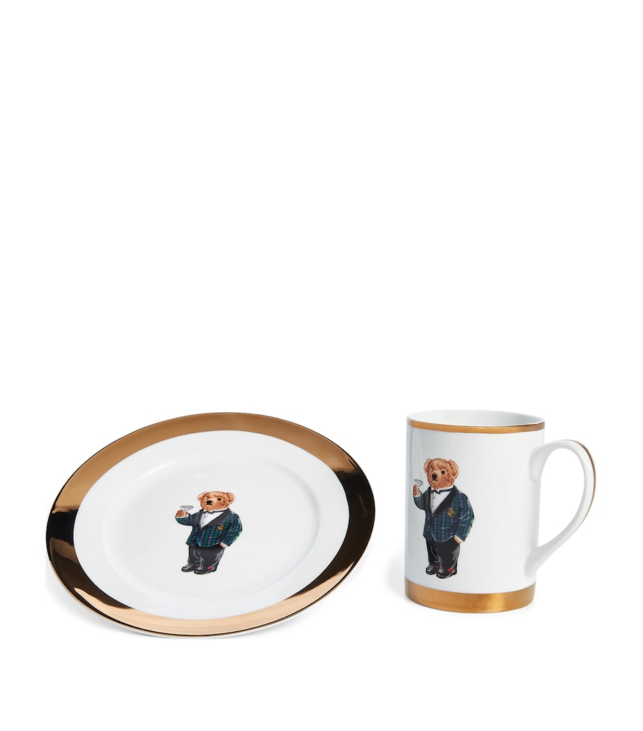 Set of 4 Thompson Polo Bear Dessert Plates (8cm) MULTI Image 2