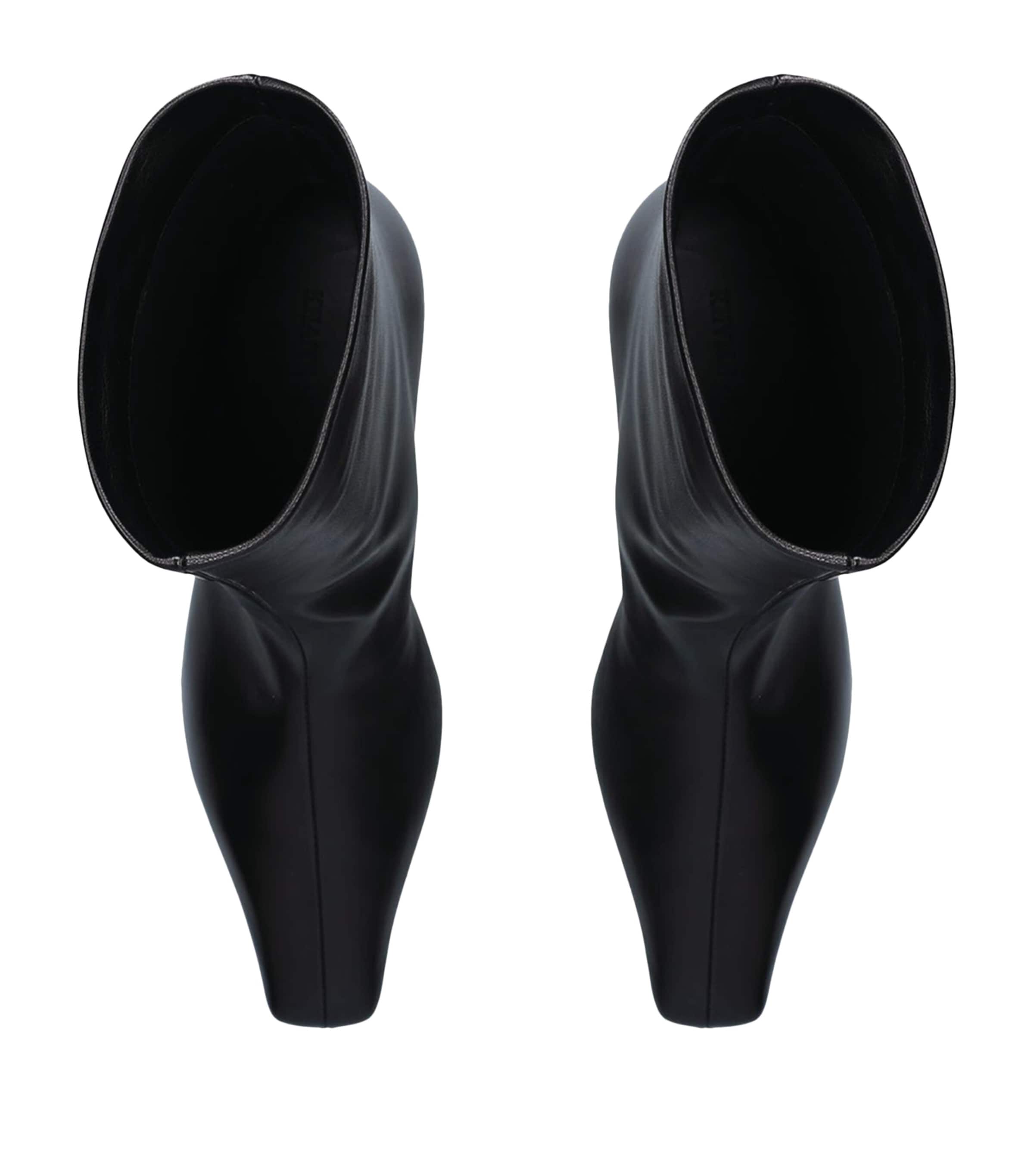 Leather Arizona Heeled Ankle Boots 50 BLACK Image 4