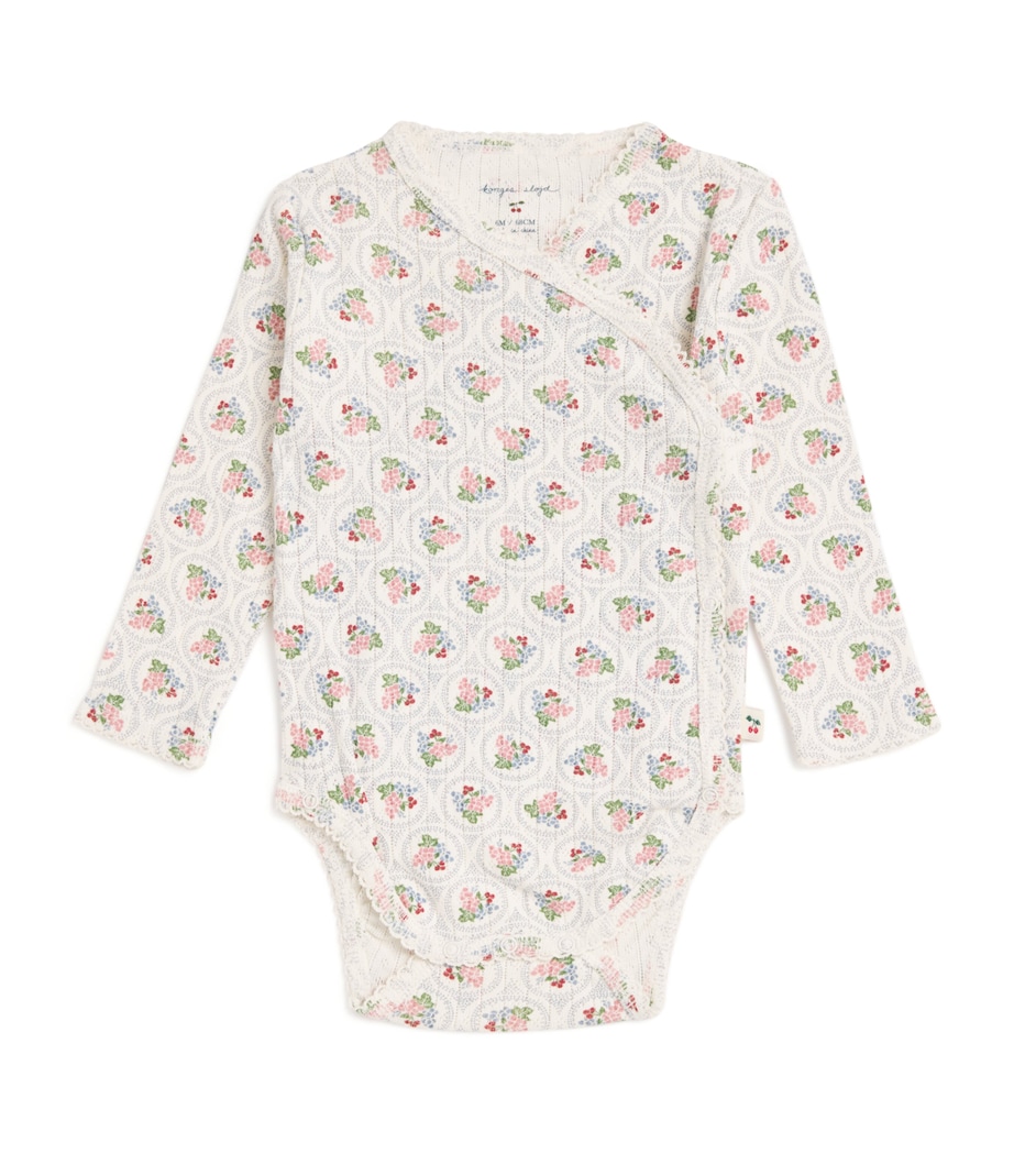 Cotton Floral Bodysuit (1-6 Months) P00105 VERONA BLUES Image 1