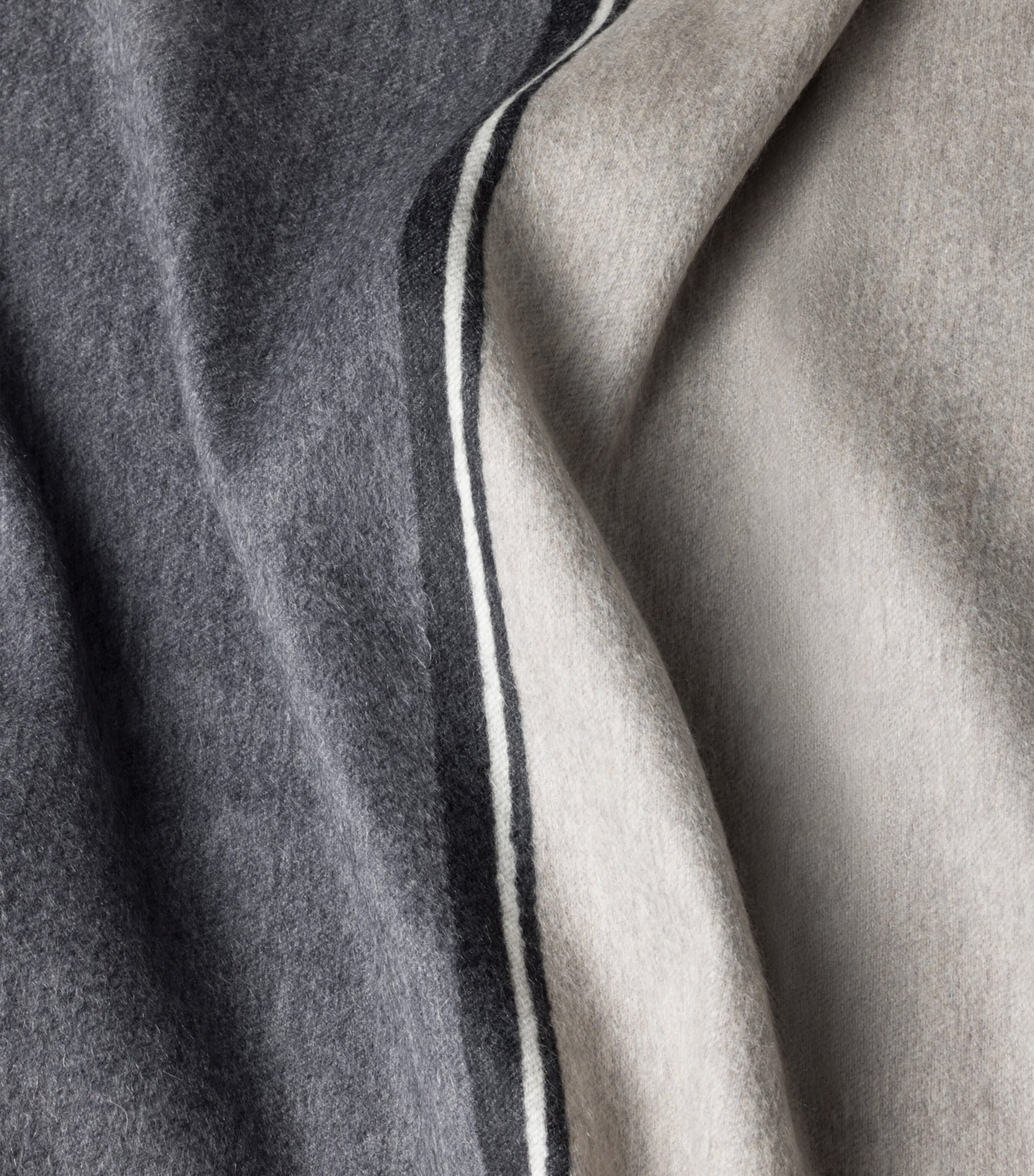 Wool-Cashmere Two-Tone Throw F0JAF Image 2
