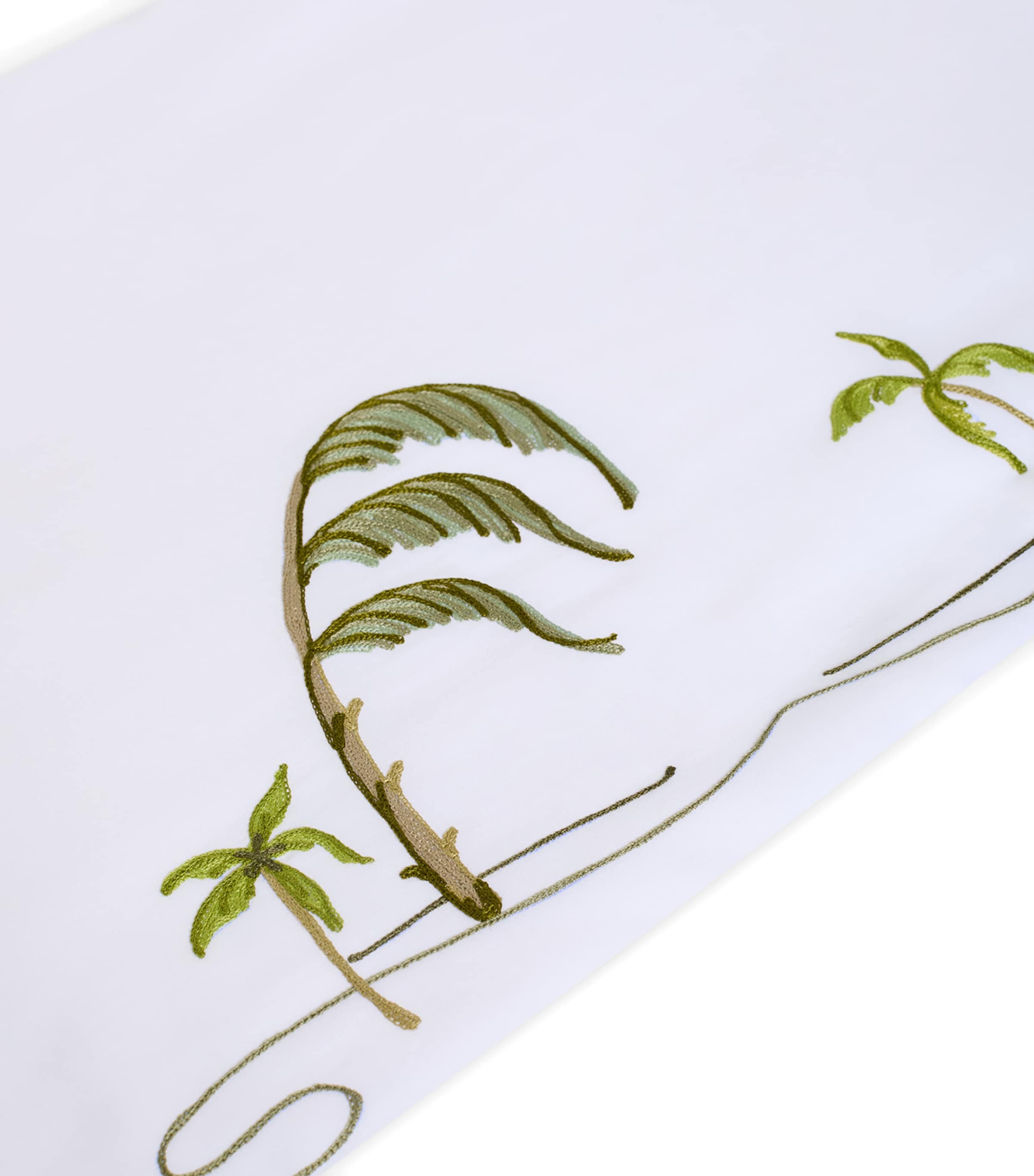 Loretta Caponi Garden of Eden Super King Flat Sheet (270cm x 300cm) White Image 2