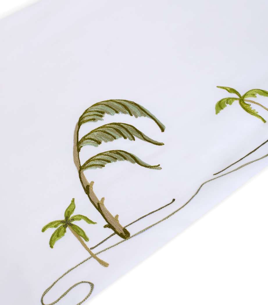 Loretta Caponi Garden of Eden Super King Flat Sheet (270cm x 300cm) White Image 2