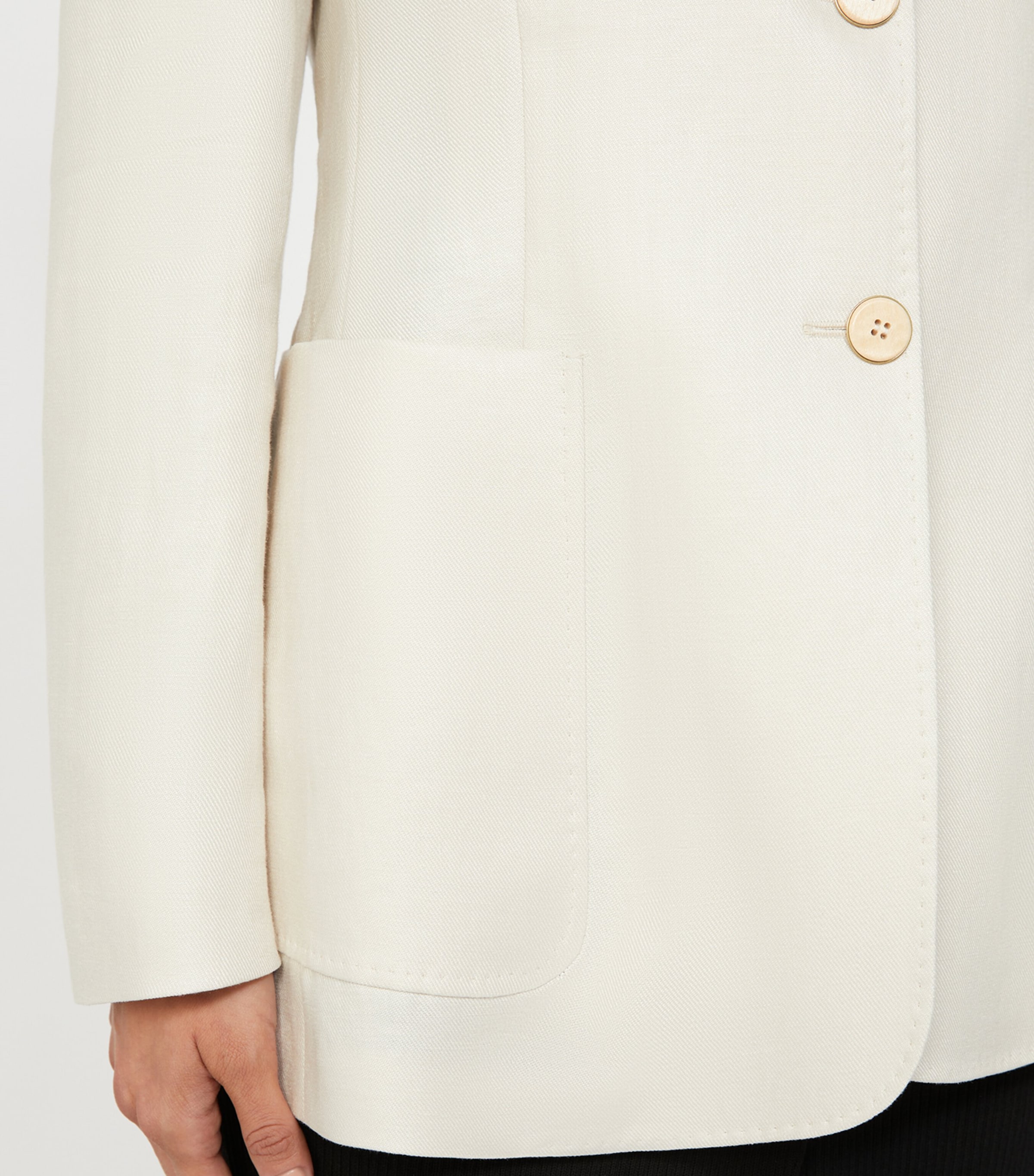 Max Mara Womens Linen Blazer Beige Image 5