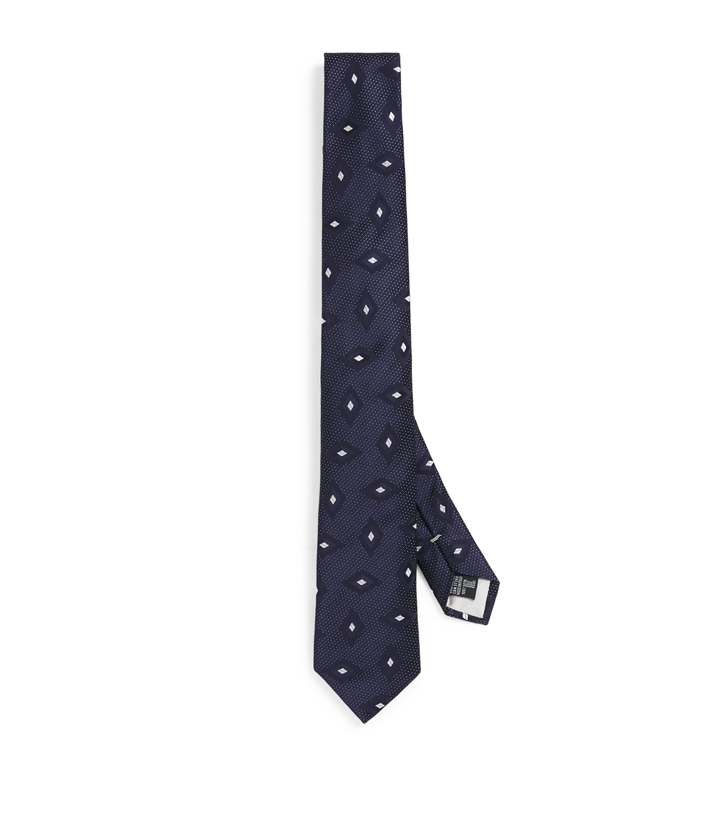 Giorgio Armani Silk Geometric Print Tie | Men Accessories | Ties | Silk Ties | Designers | Giorgio Armani | Partywear | Mens | Accessories