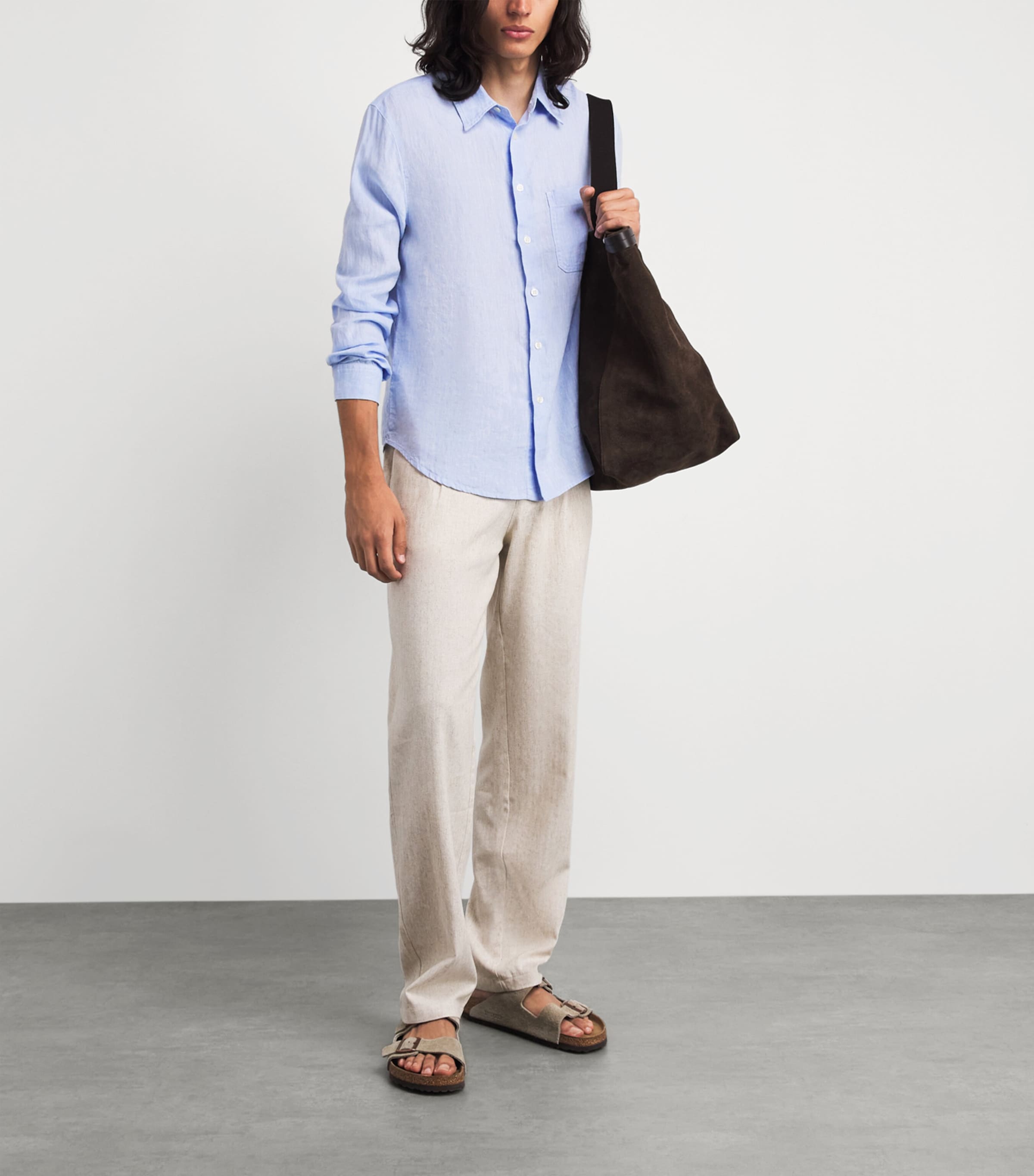 Citizens of Humanity Mens Linen Shirt Glint Image 2