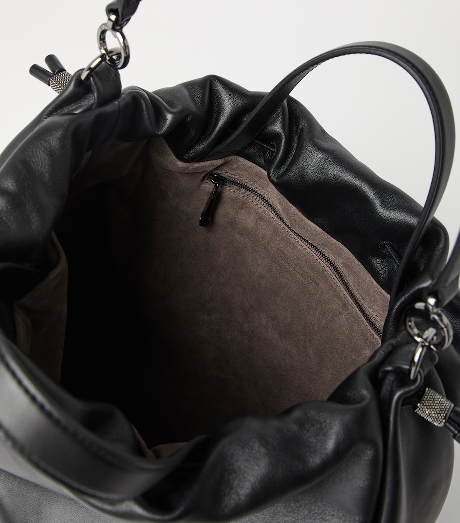 Large Leather Mellow Bucket Bag C101 Image 5