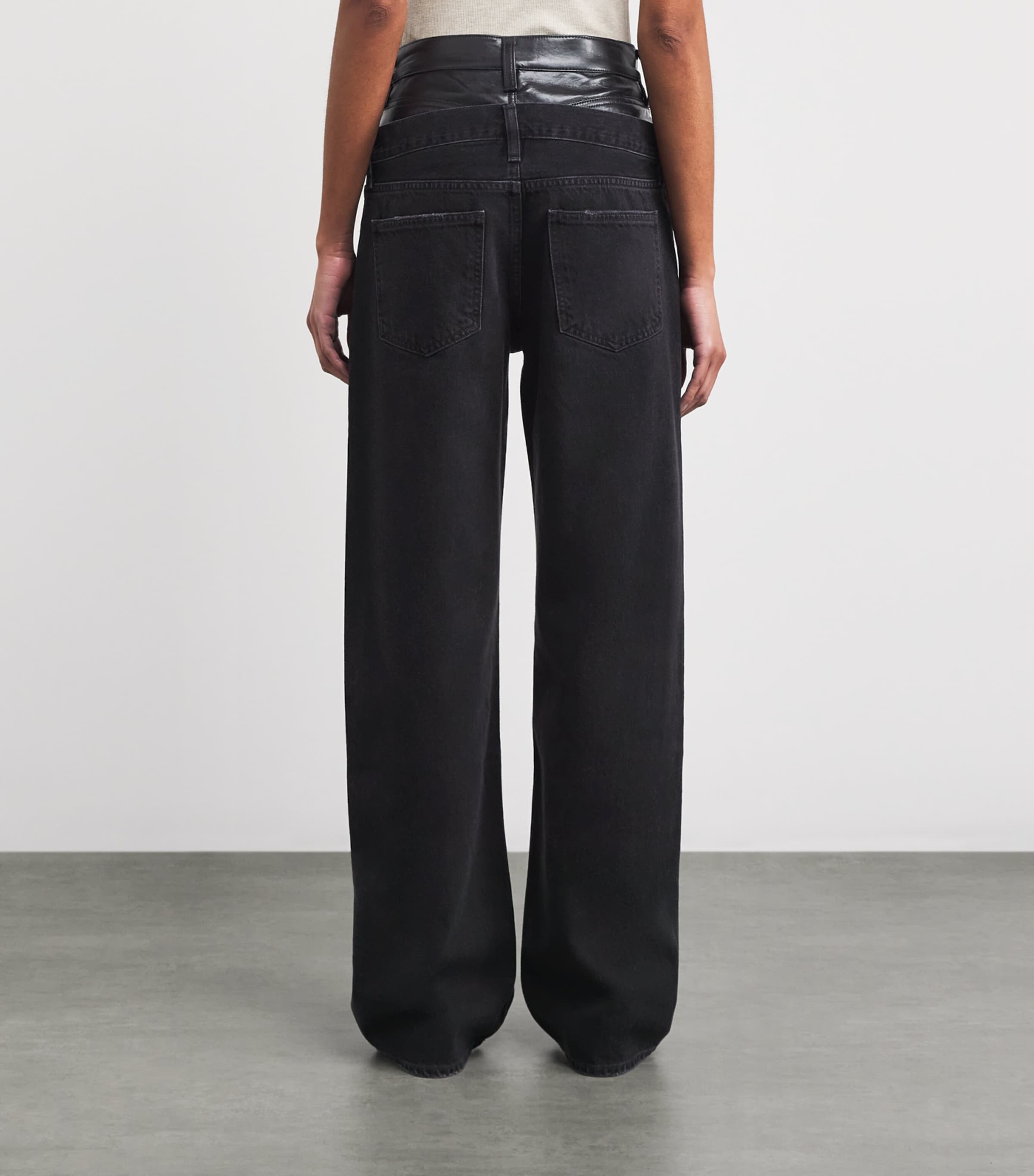 Elson Double-Waist Straight Jeans DETOX/RAVEN WASH BLK Image 4