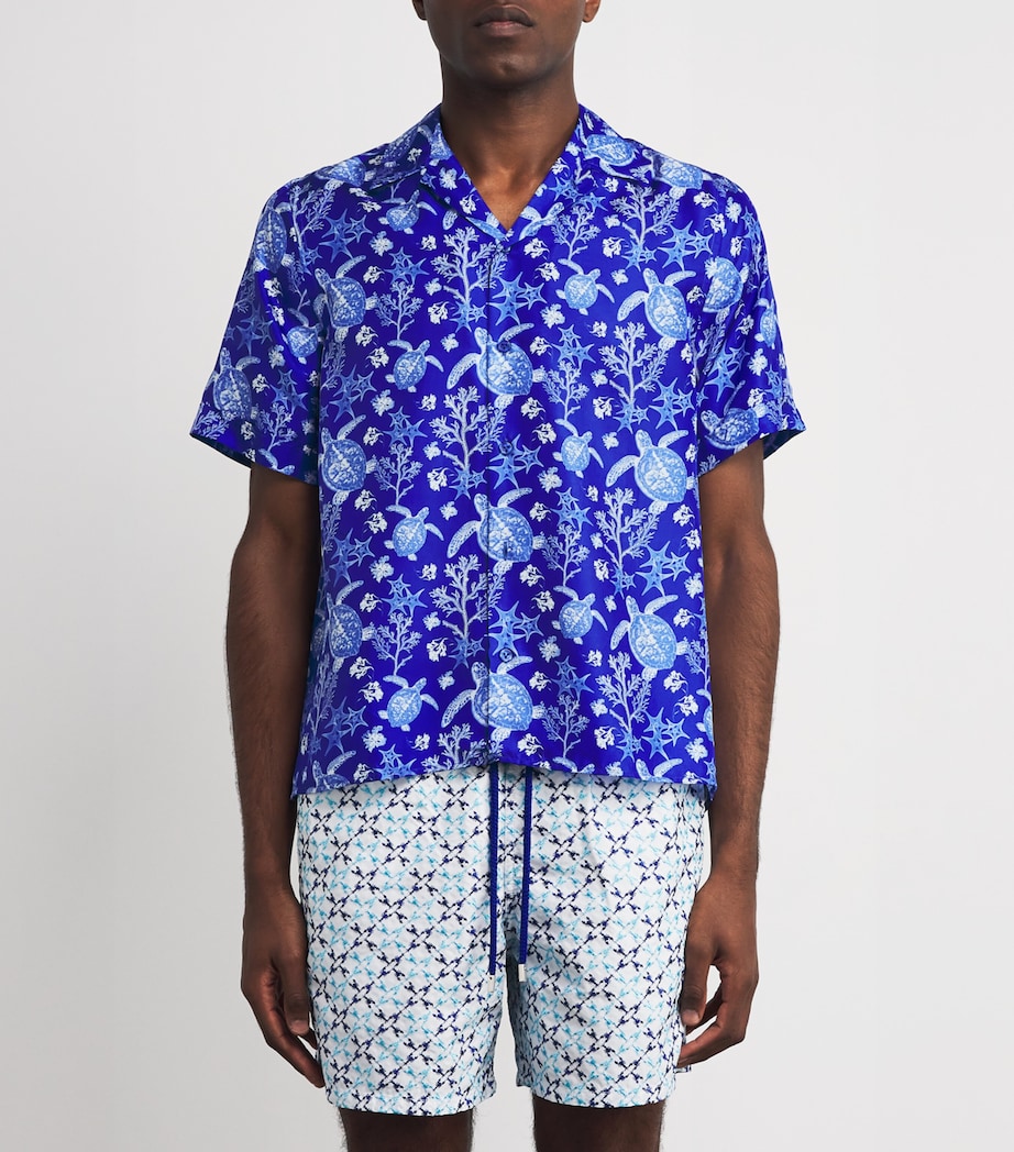 Silk X-Ray Turtle Print Charli Shirt 613-MARRAKECH Image 3