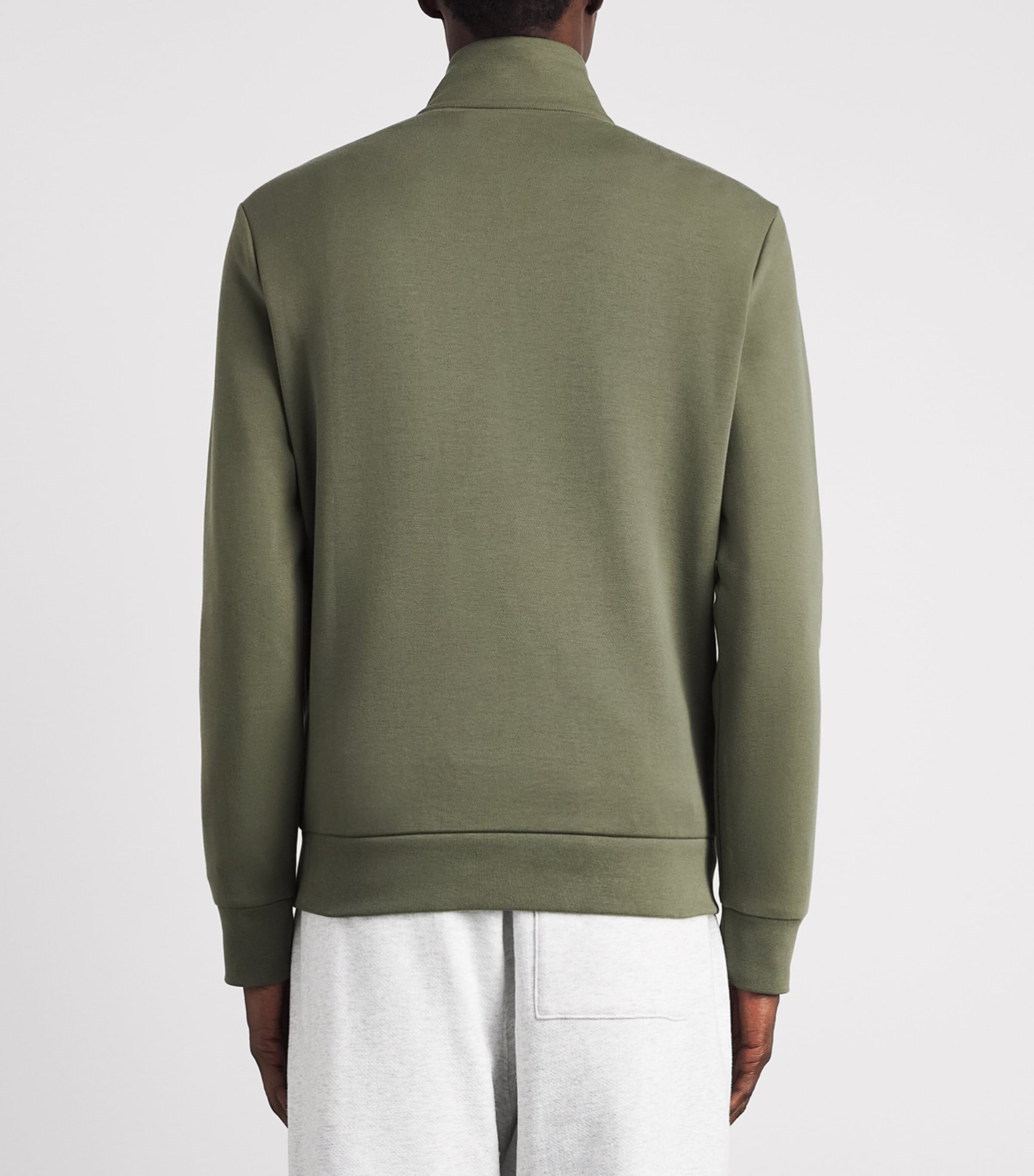 Polo Ralph Lauren Mens Cotton Quarter-Zip Sweatshirt Cruise Olive Image 5