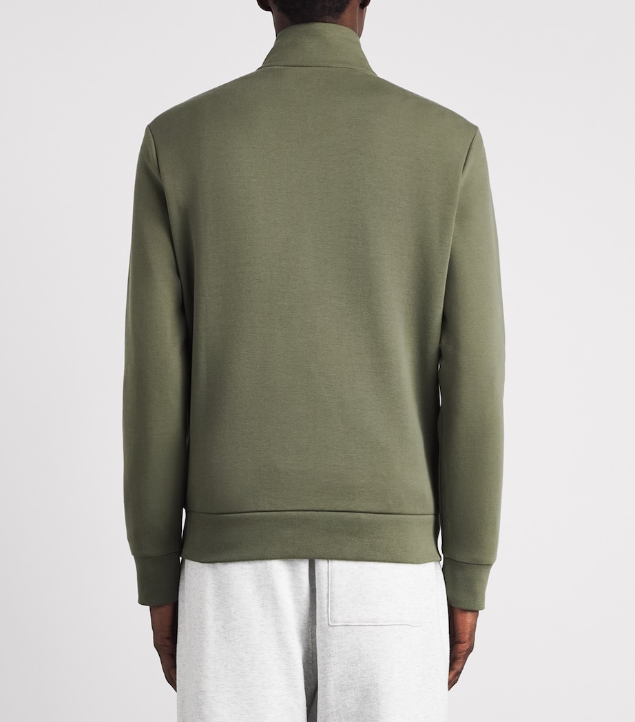Polo Ralph Lauren Mens Cotton Quarter-Zip Sweatshirt Cruise Olive Image 5