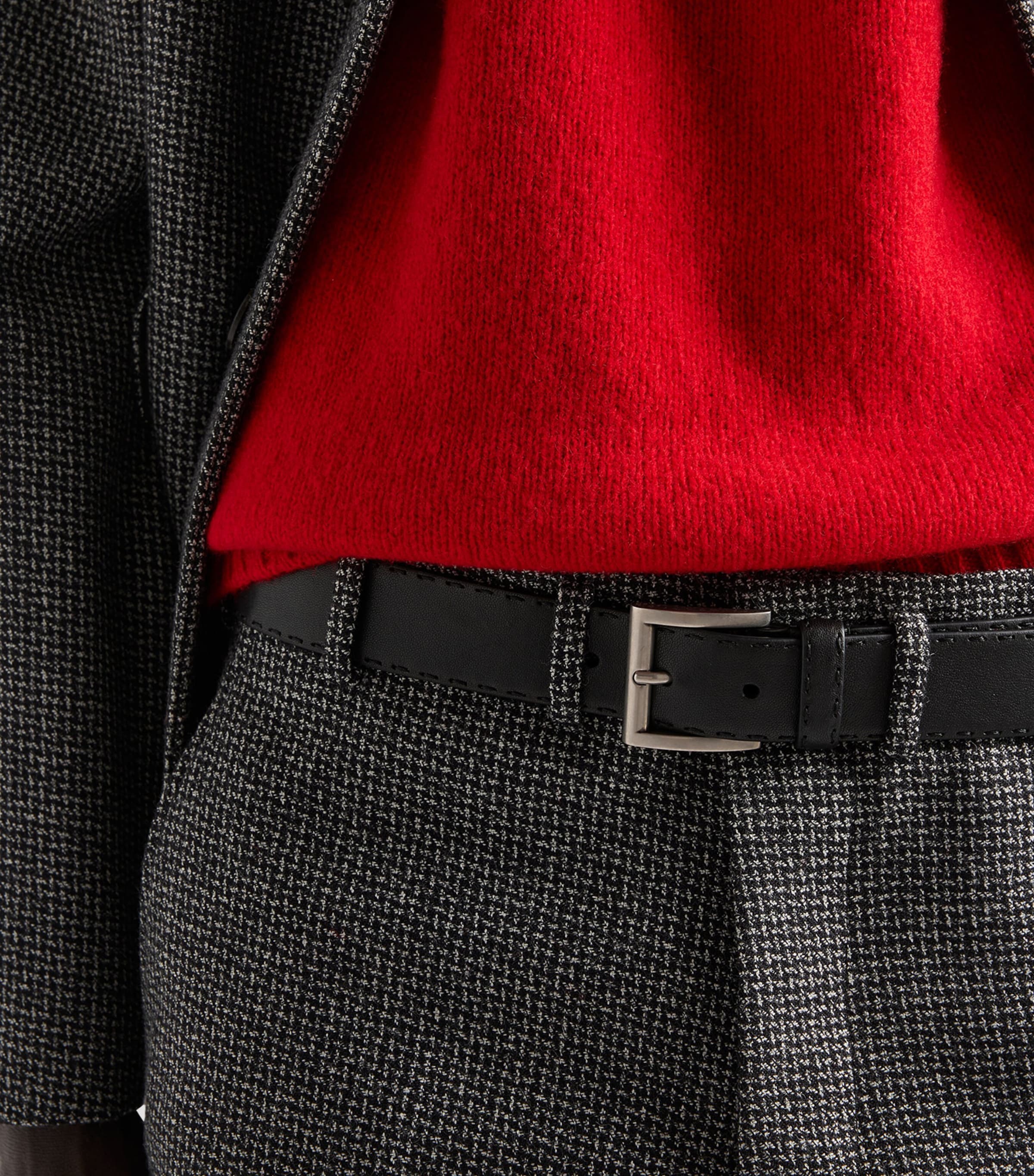 Prada Leather Antiqued Belt Black Image 2