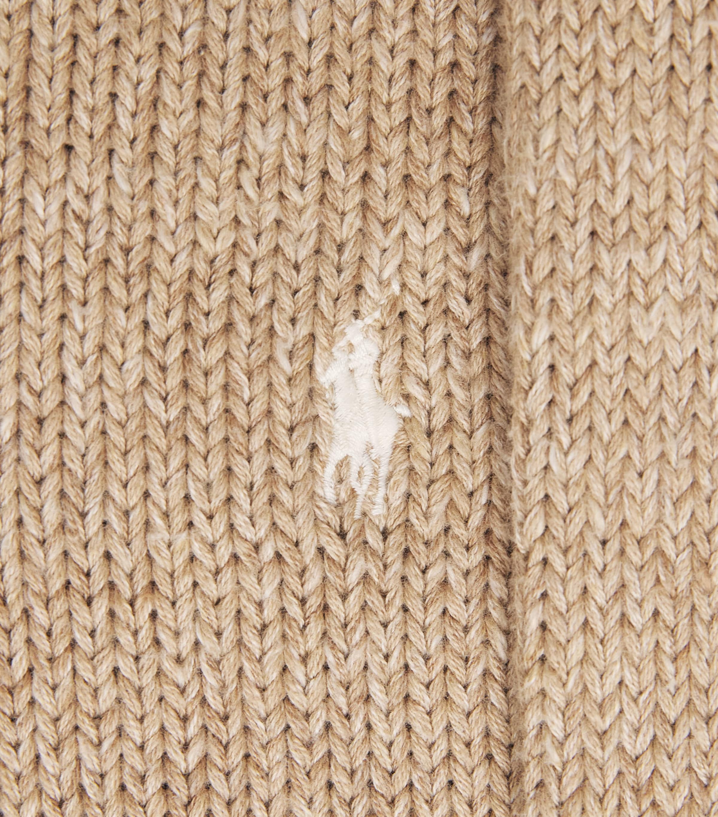 Cotton Logo Sweater TAN HEATHER Image 5