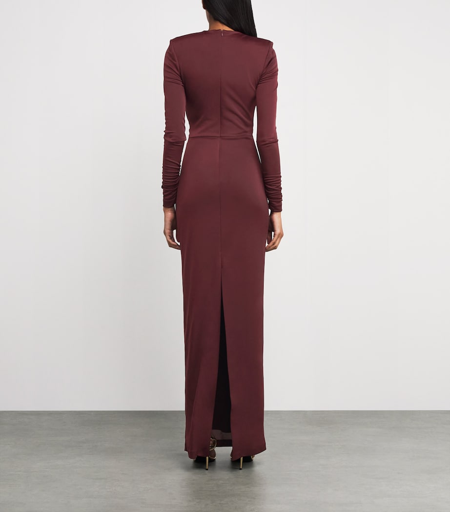 Cut-Out Mischa Maxi Dress WINE Image 3