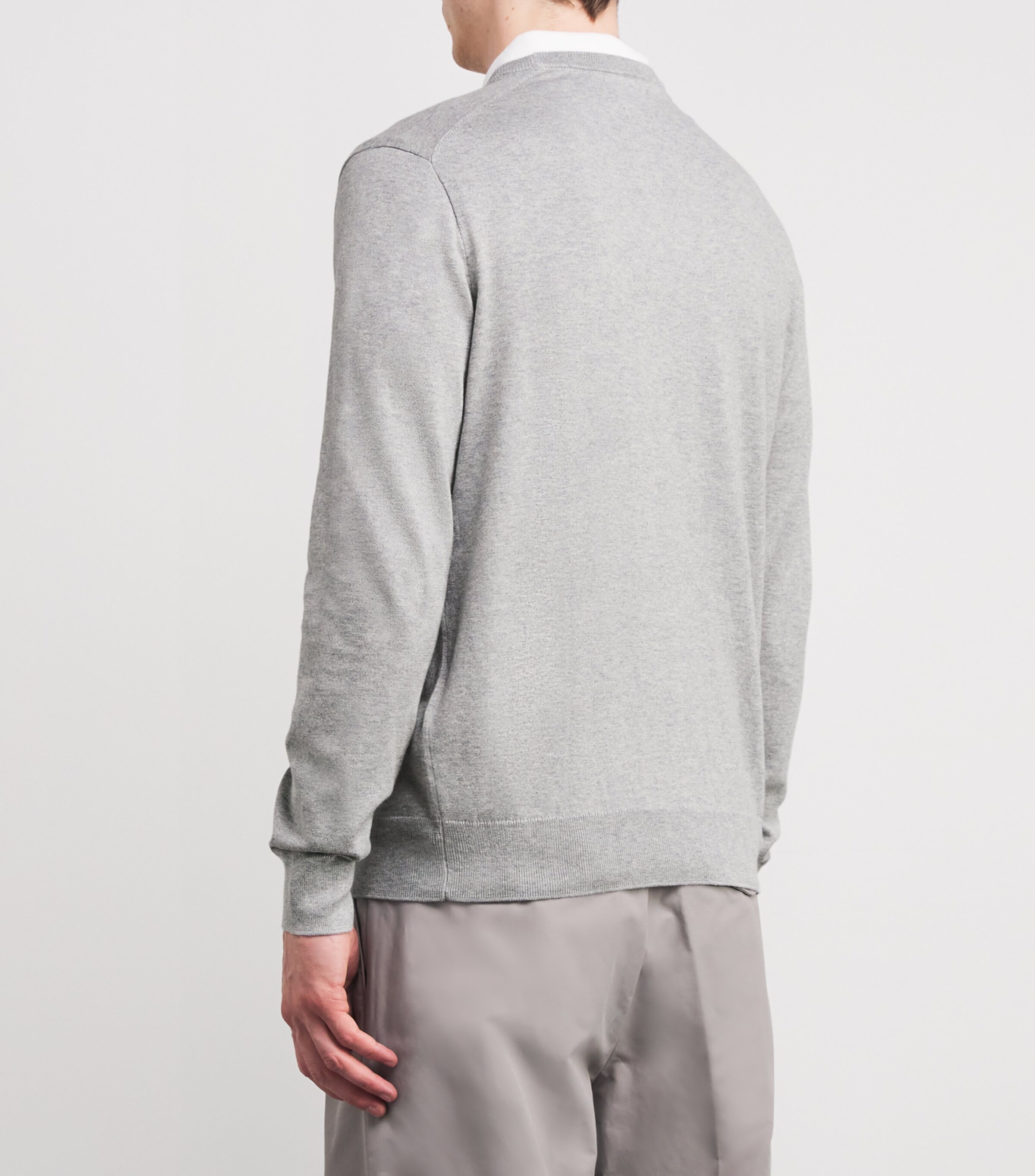 Pima Cotton Sweater ANDOVER GREY HEATHER Image 4