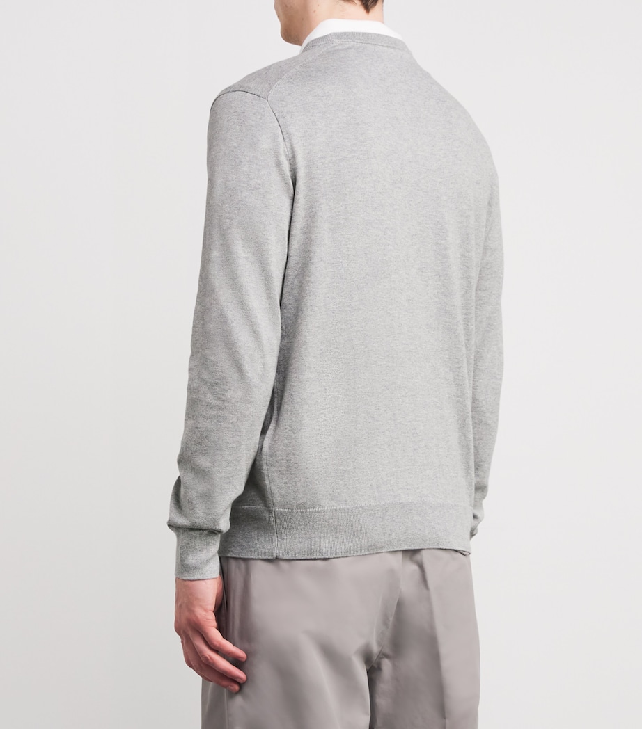Pima Cotton Sweater ANDOVER GREY HEATHER Image 4
