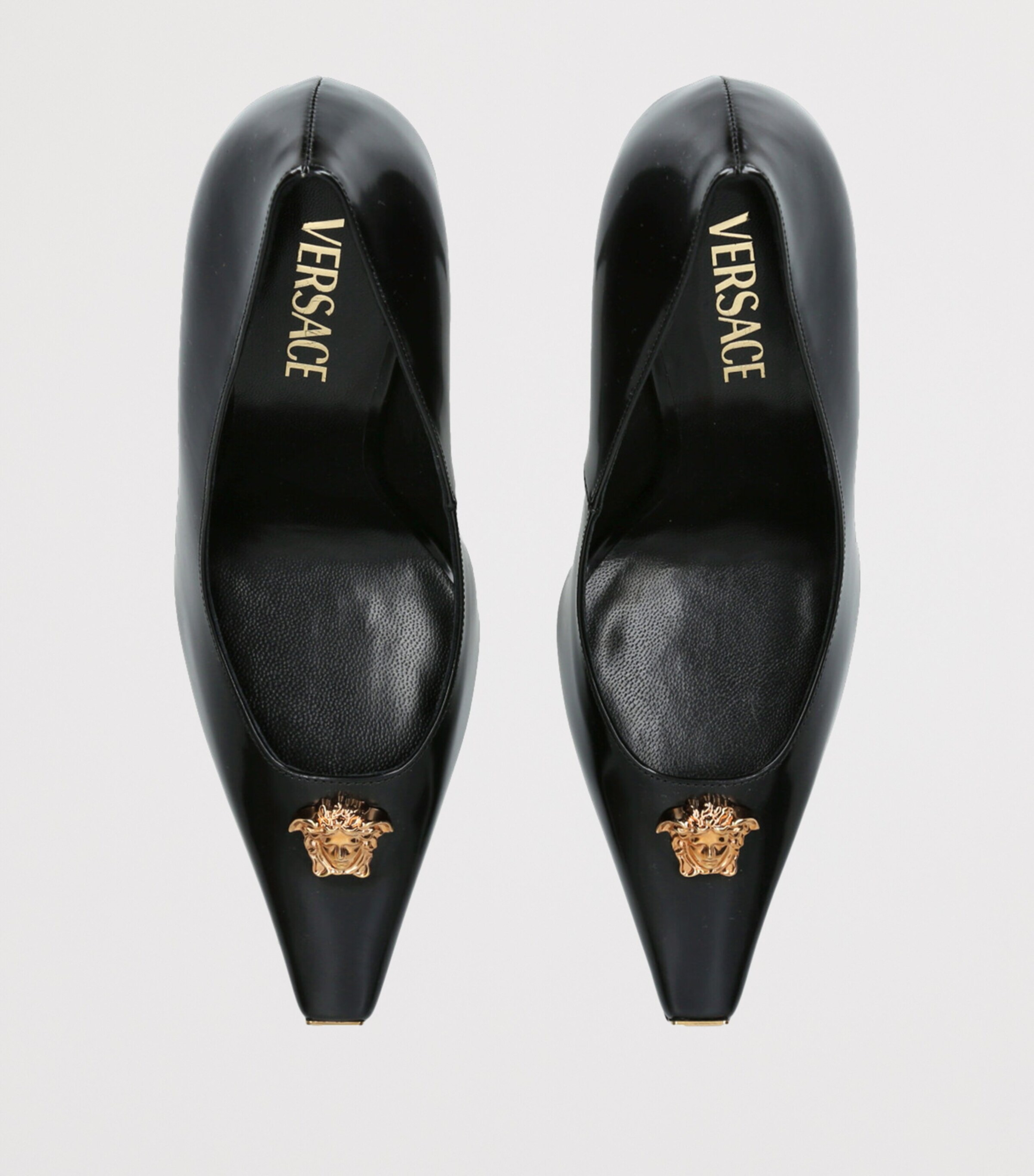 Versace Leather La Medusa Pumps 105 Black Image 4