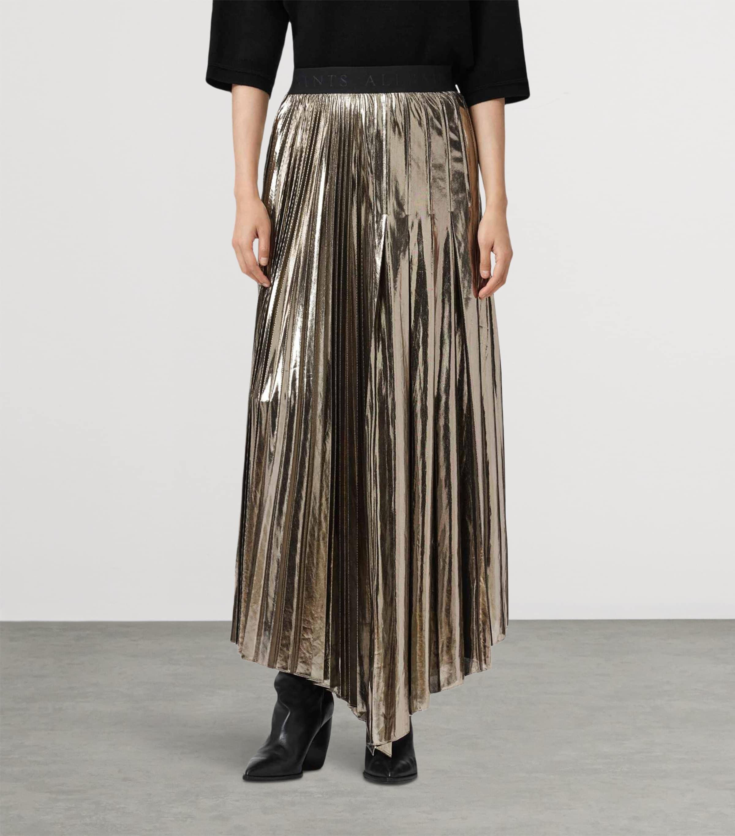 Pleated Jax Maxi Skirt BRONZE GOLD Image 6