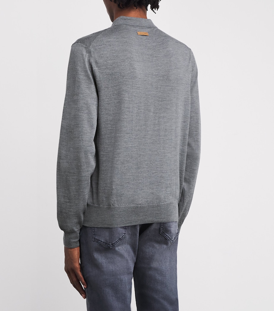 Cashmere-Silk Polo Sweater B977 Image 4