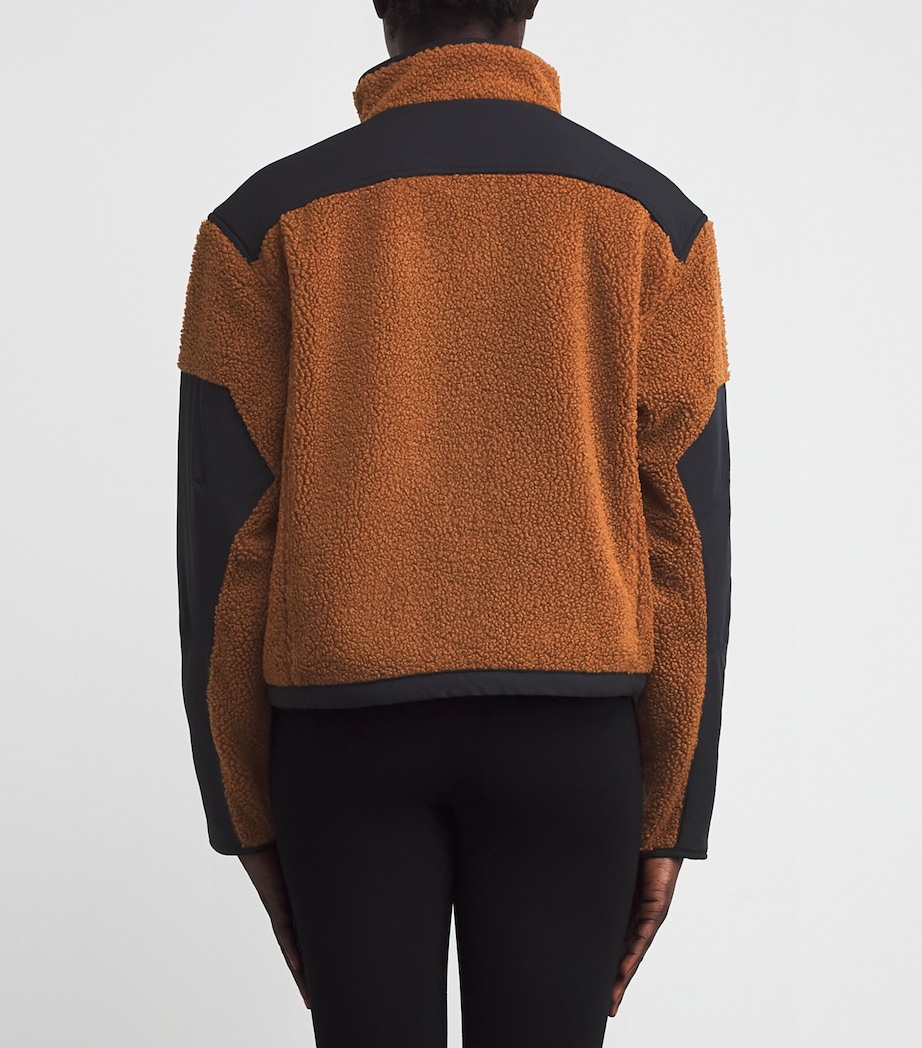 Teddy Boxy Zip-Up Jacket CHAI Image 4