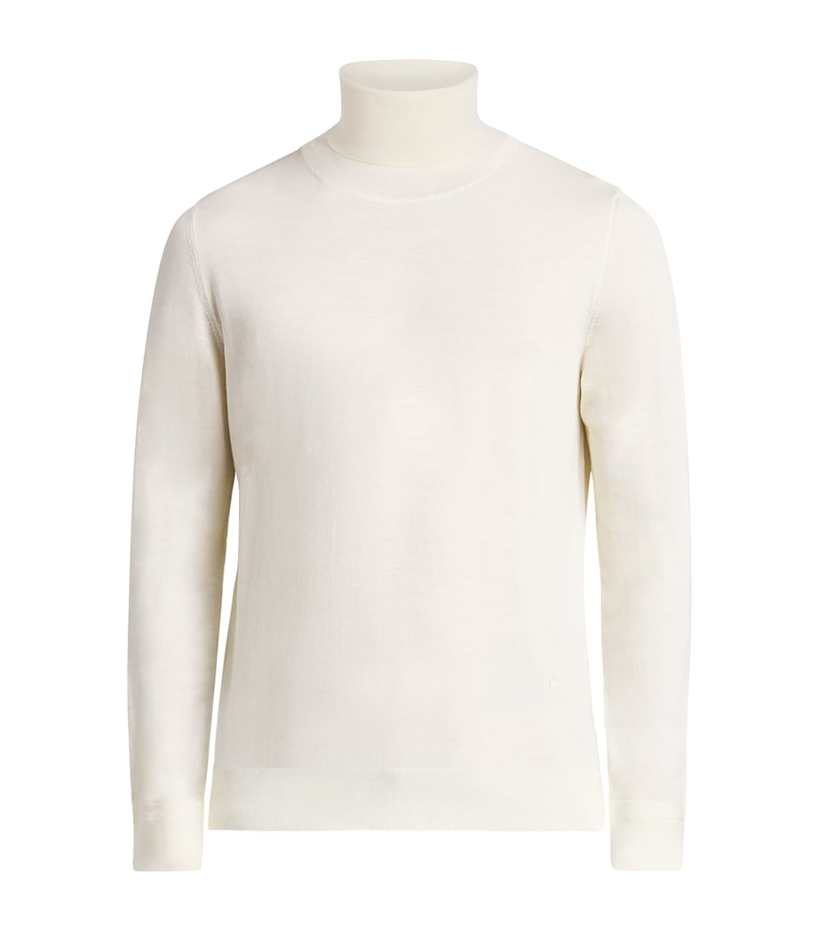 Isaia Mens Wool Rollneck Sweater Image 1