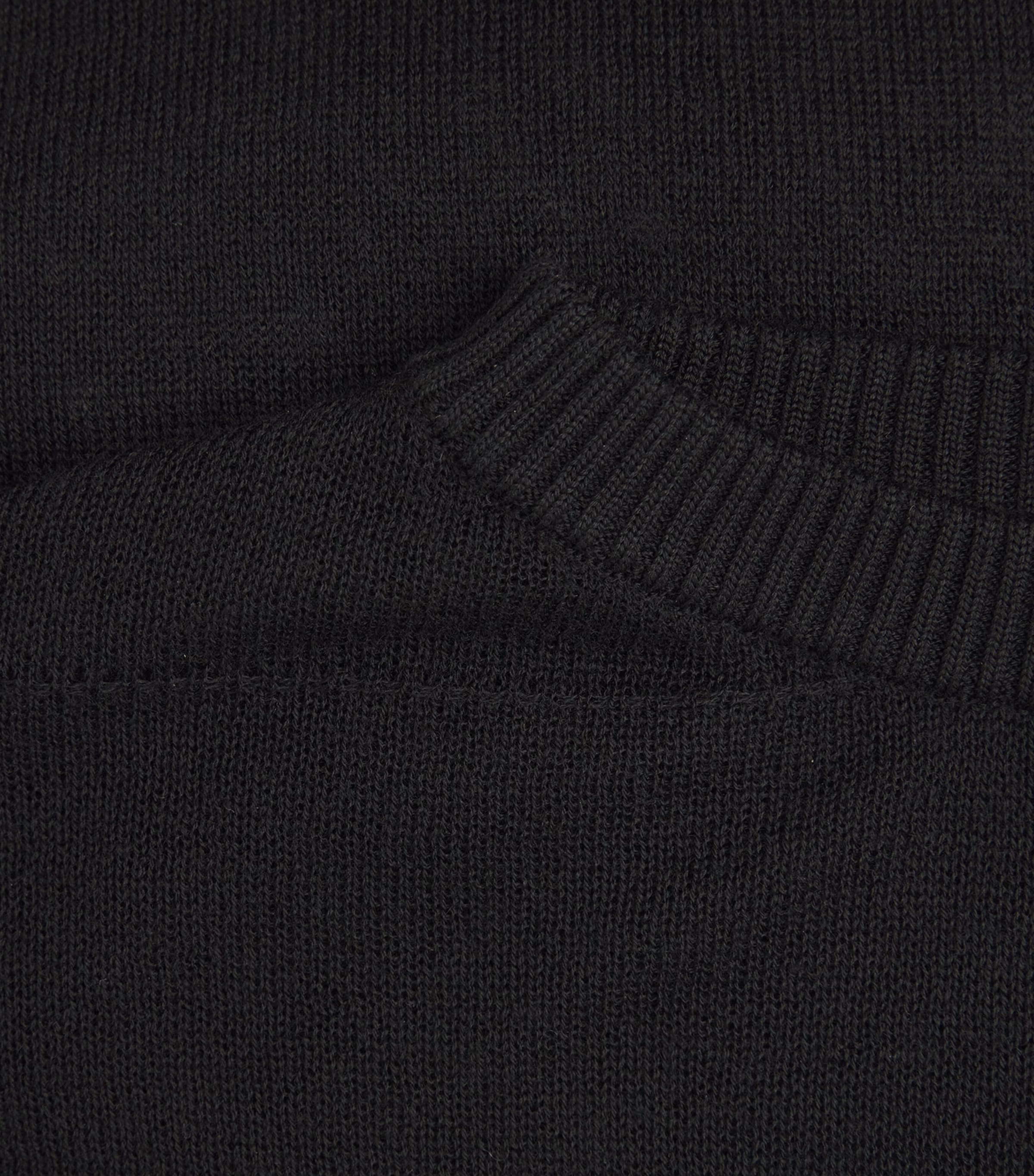 Wool Temple Sheer Sweater BLACK/ 09 Image 5