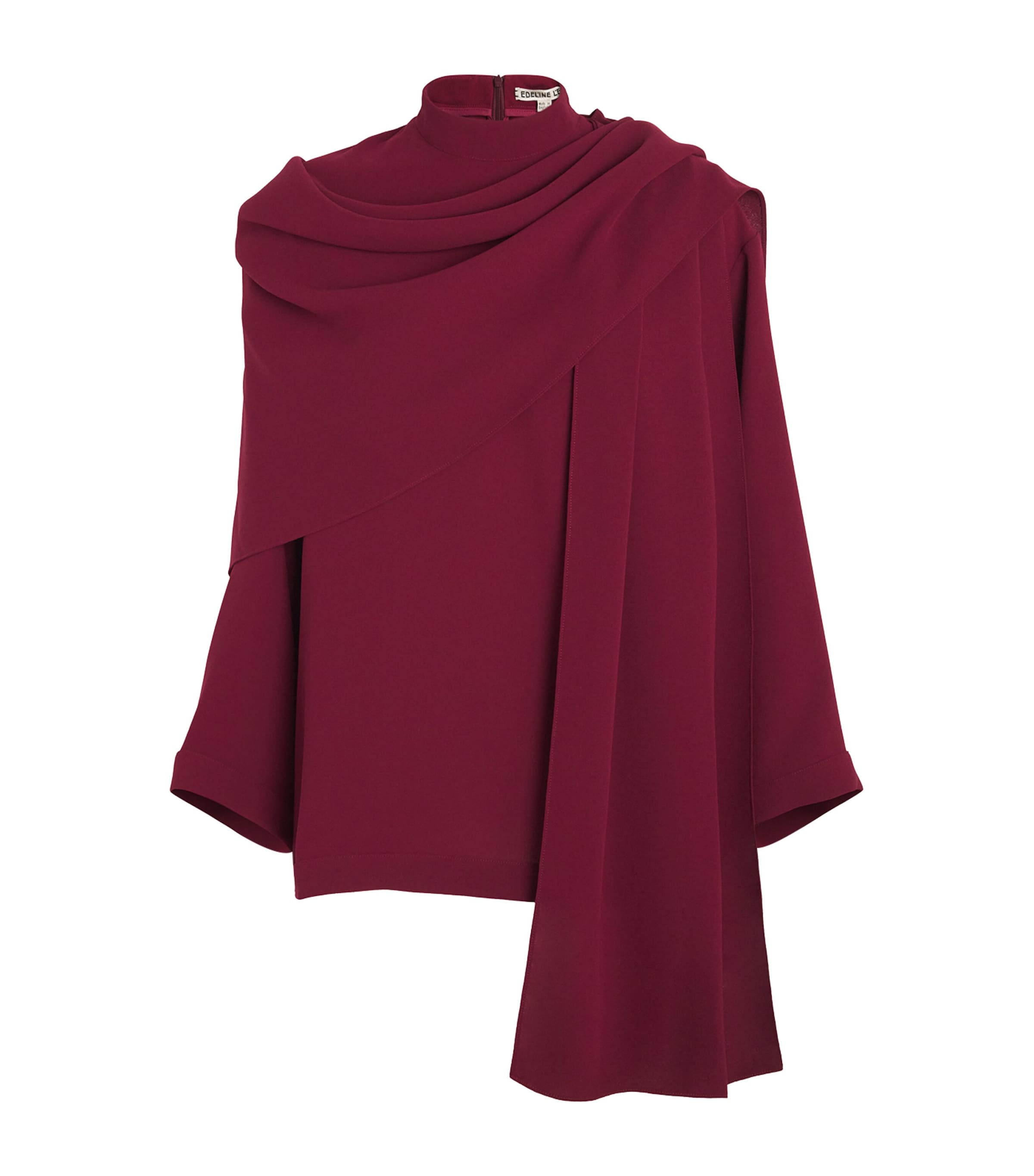 Edeline Lee Scarf Top In Burgundy