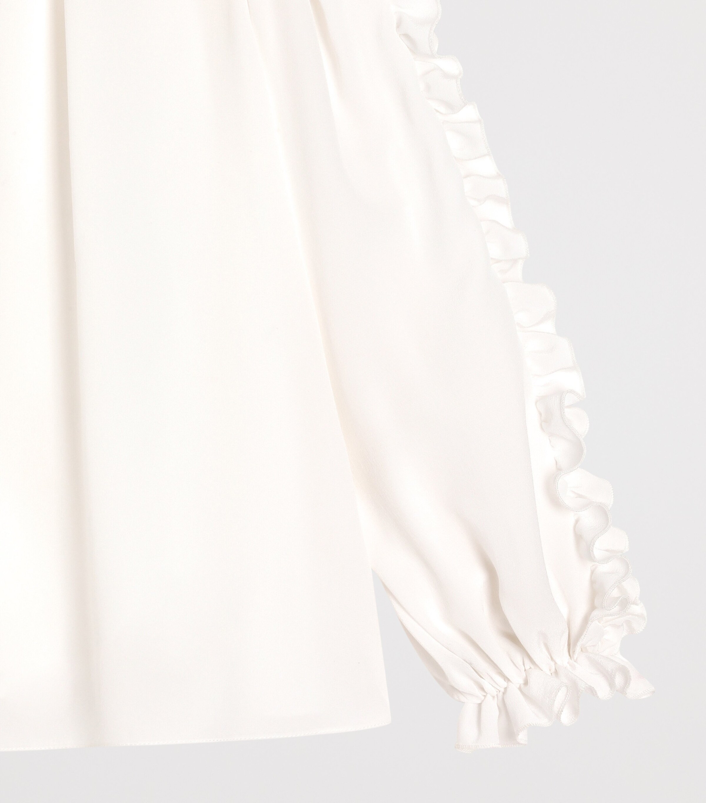 Dolce&Gabbana Kids Silk Ruffled Blouse (8-12+ Years) White Image 4