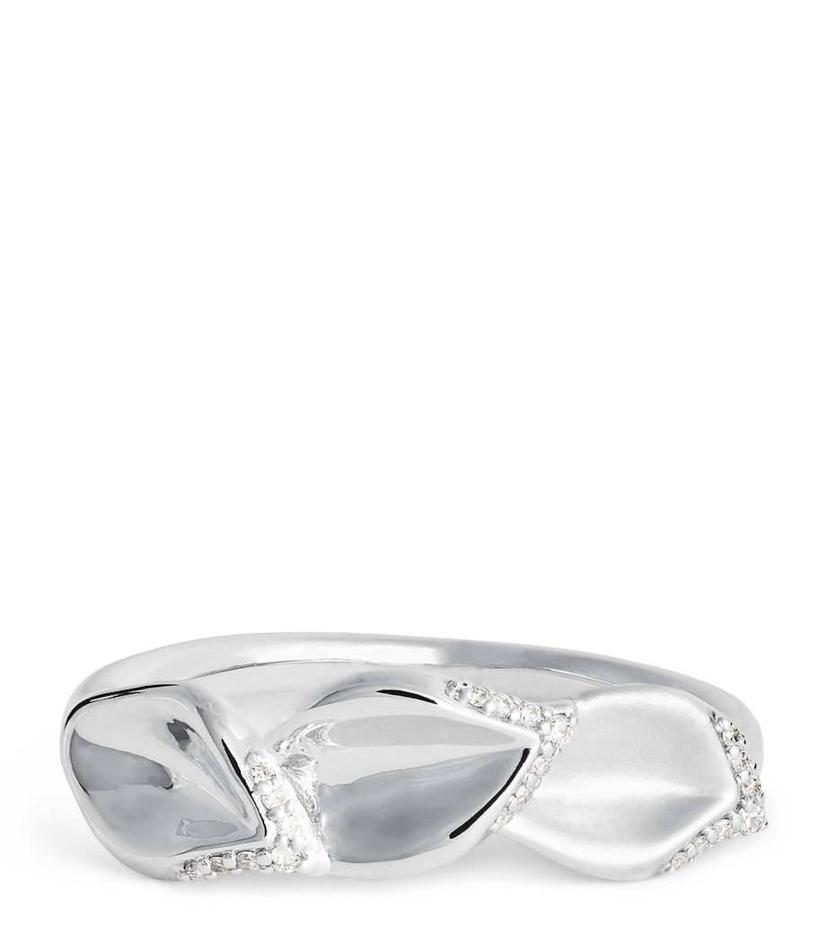 White Gold and Diamond Gloria Secret Garden Ring WHITE GOLD Image 1