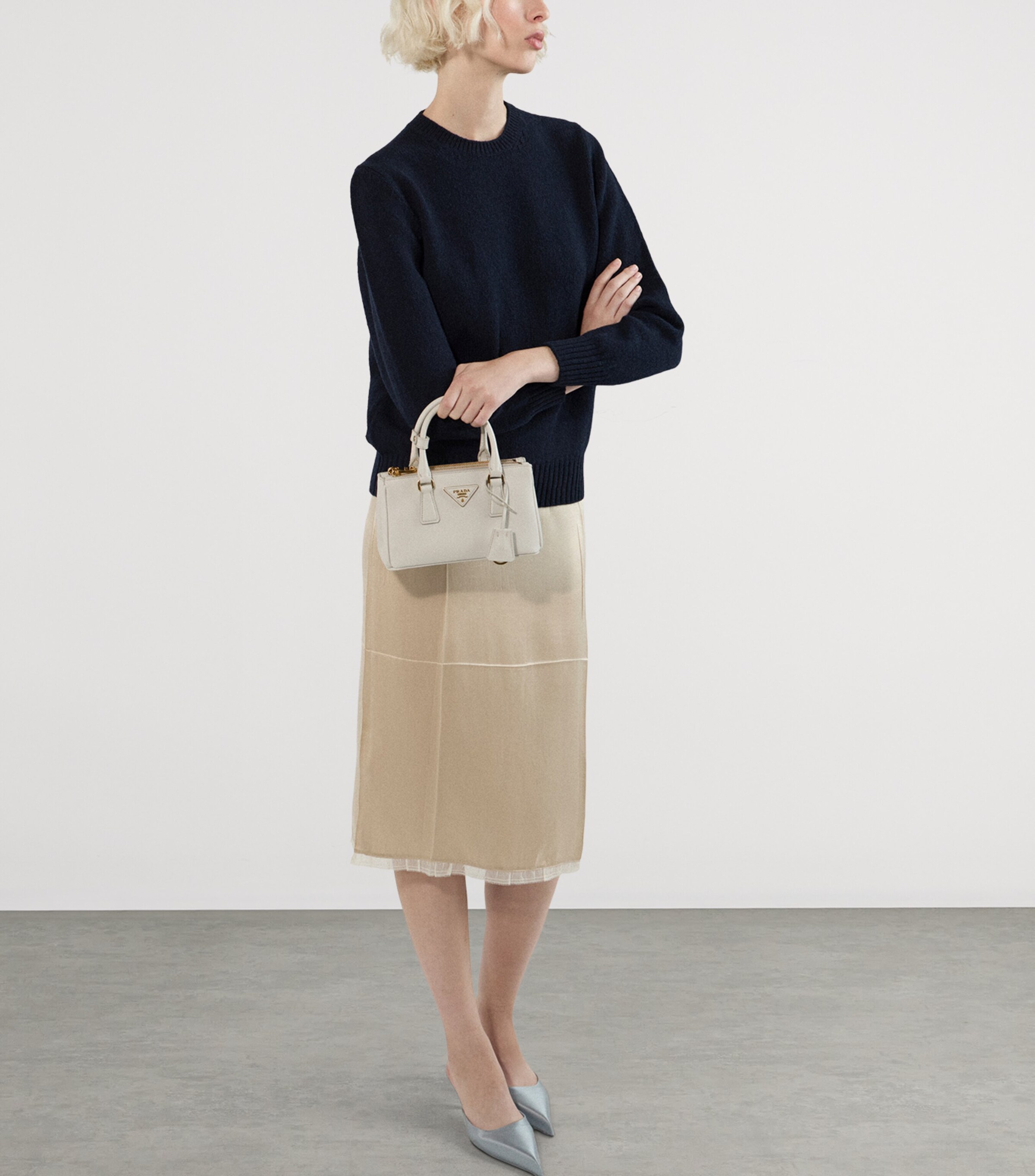 Mini Saffiano Leather Galleria Top-Handle Bag F0K74 Image 7