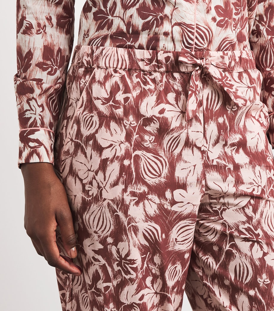 Fig Print Alma Classic Pyjama Set CREAM BU/RED PI Image 6