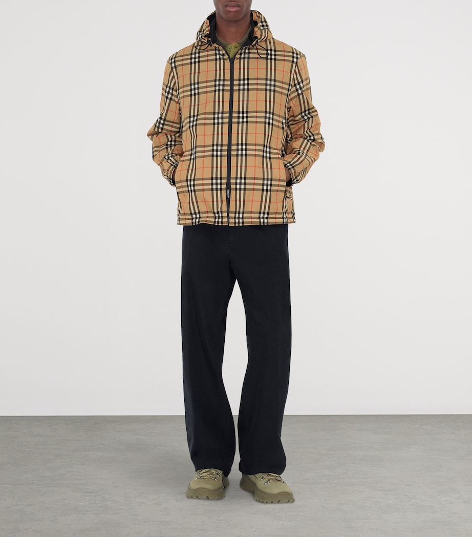 Reversible Check Hooded Jacket SAND IP CHECK Image 2