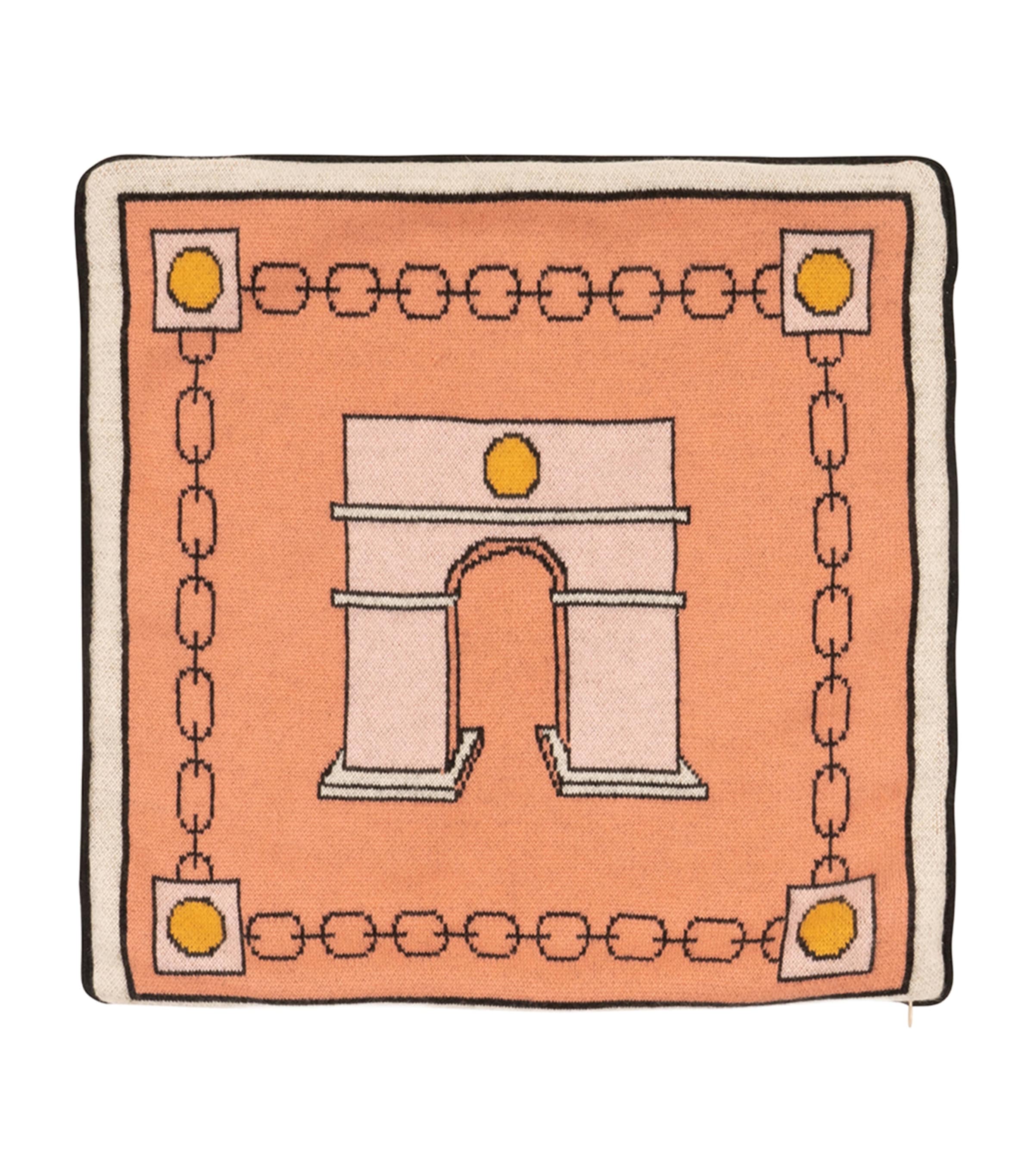SAVED NY x Damien Nicolas Roux Arch Cushion (50cm x 50cm) Peach Image 1