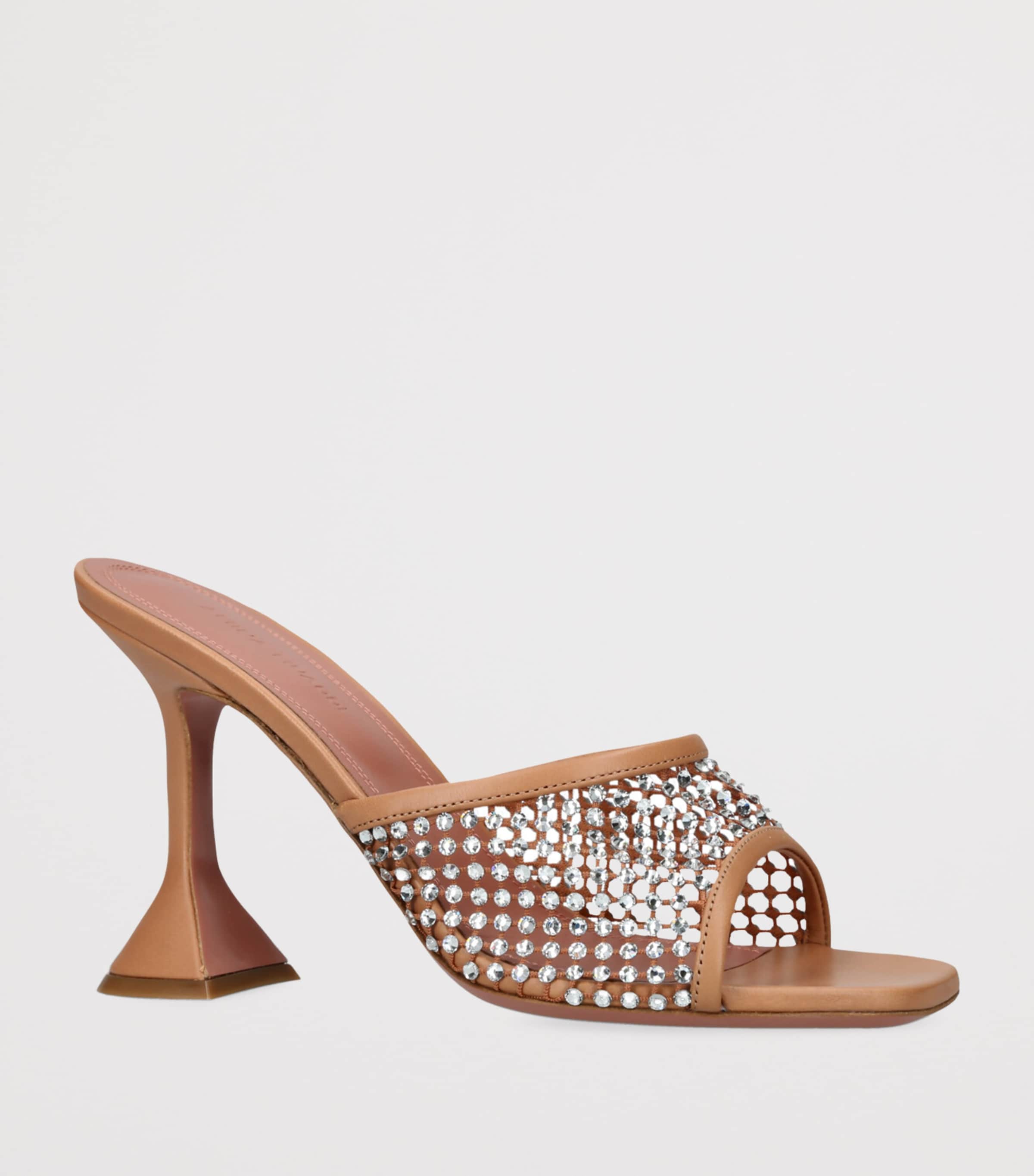 サンダル・ミュール AMINA MUADDI Black Satin Salma Mules Salma 155 satin platform mules in black - Amina Muaddi