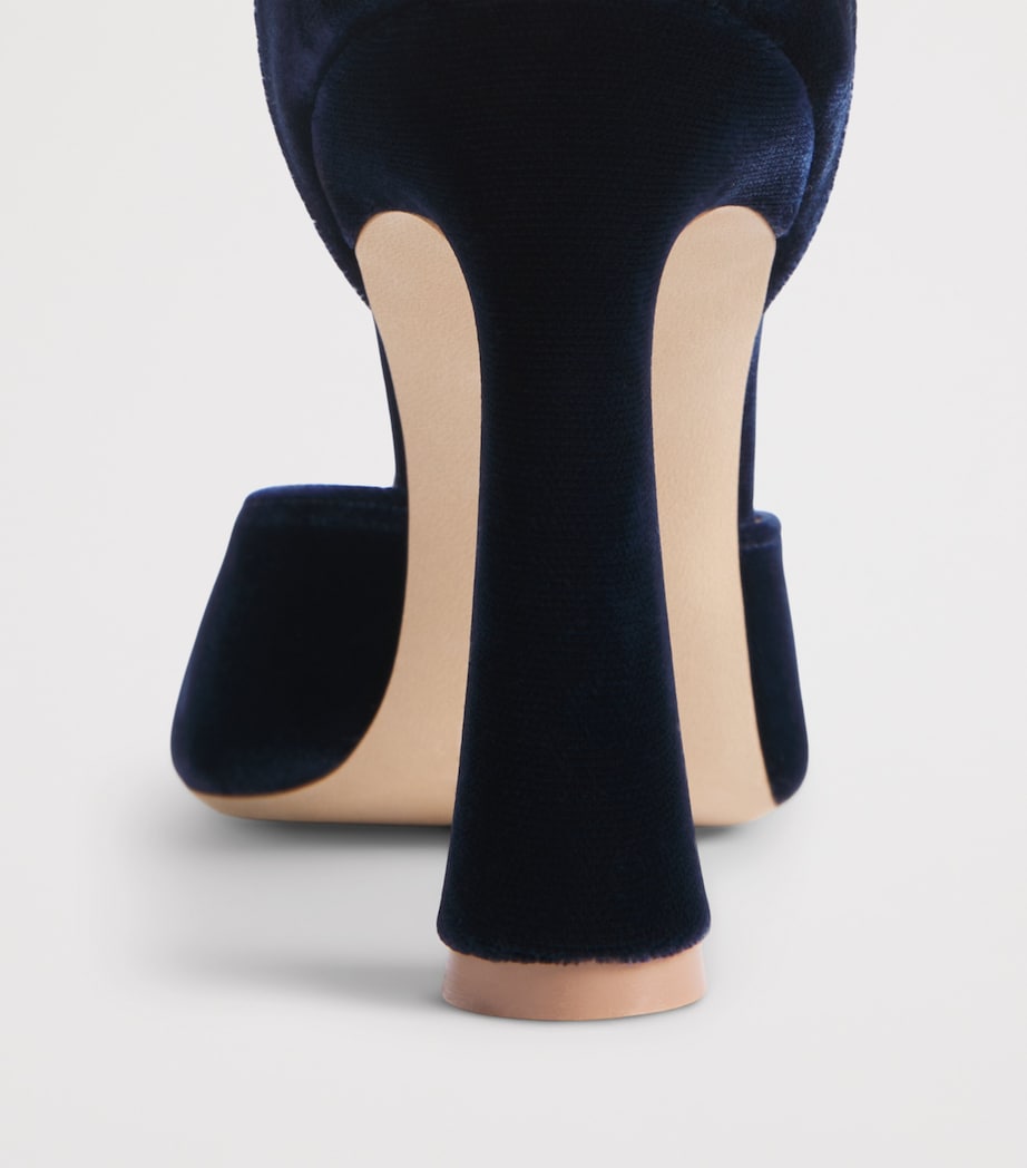 Malone Souliers Velvet Nomi Heeled Sandals 90 Midnight Image 7