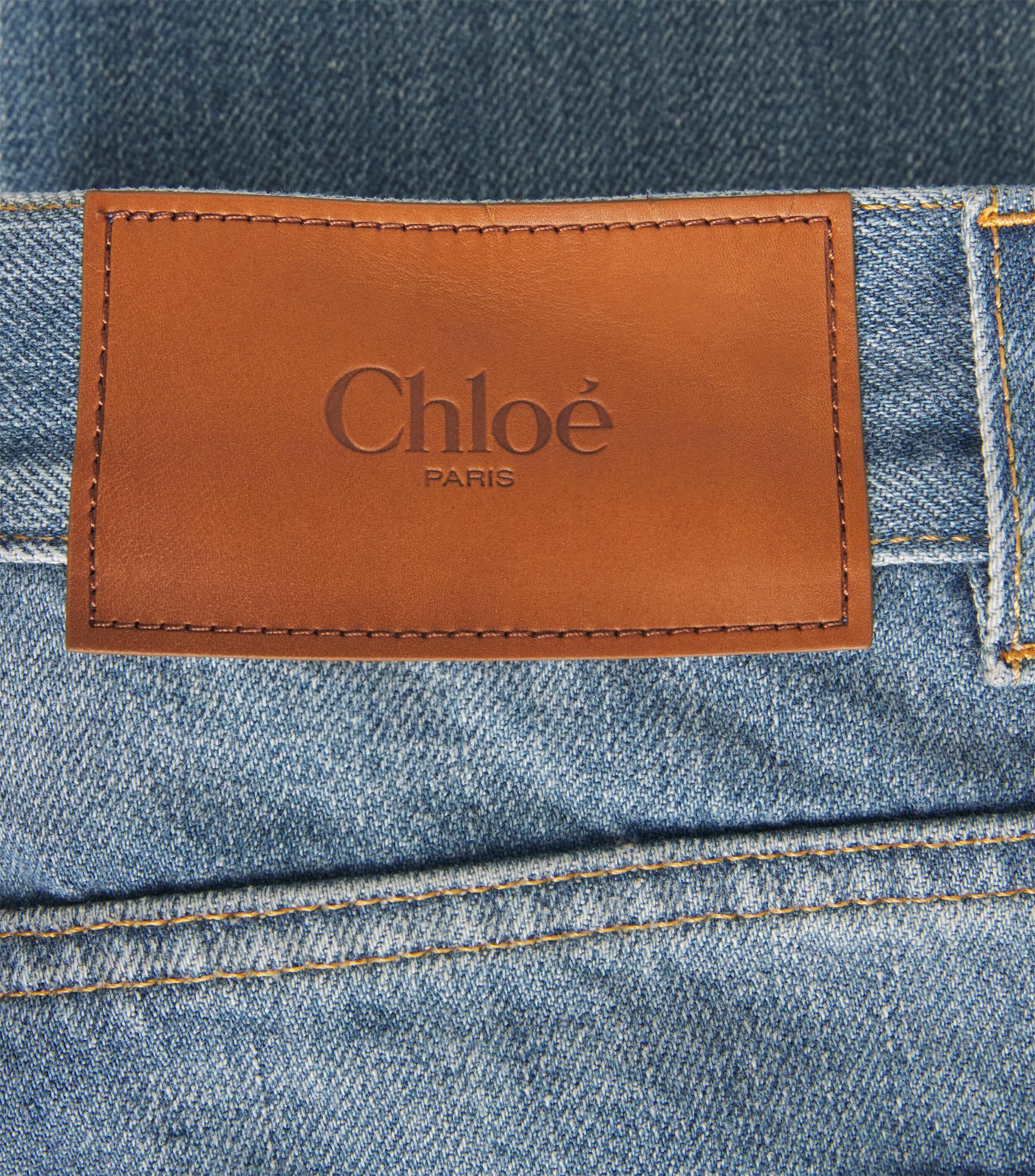 Chloé Womens High-Rise Wide-Leg Jeans Pacific Coast Image 2