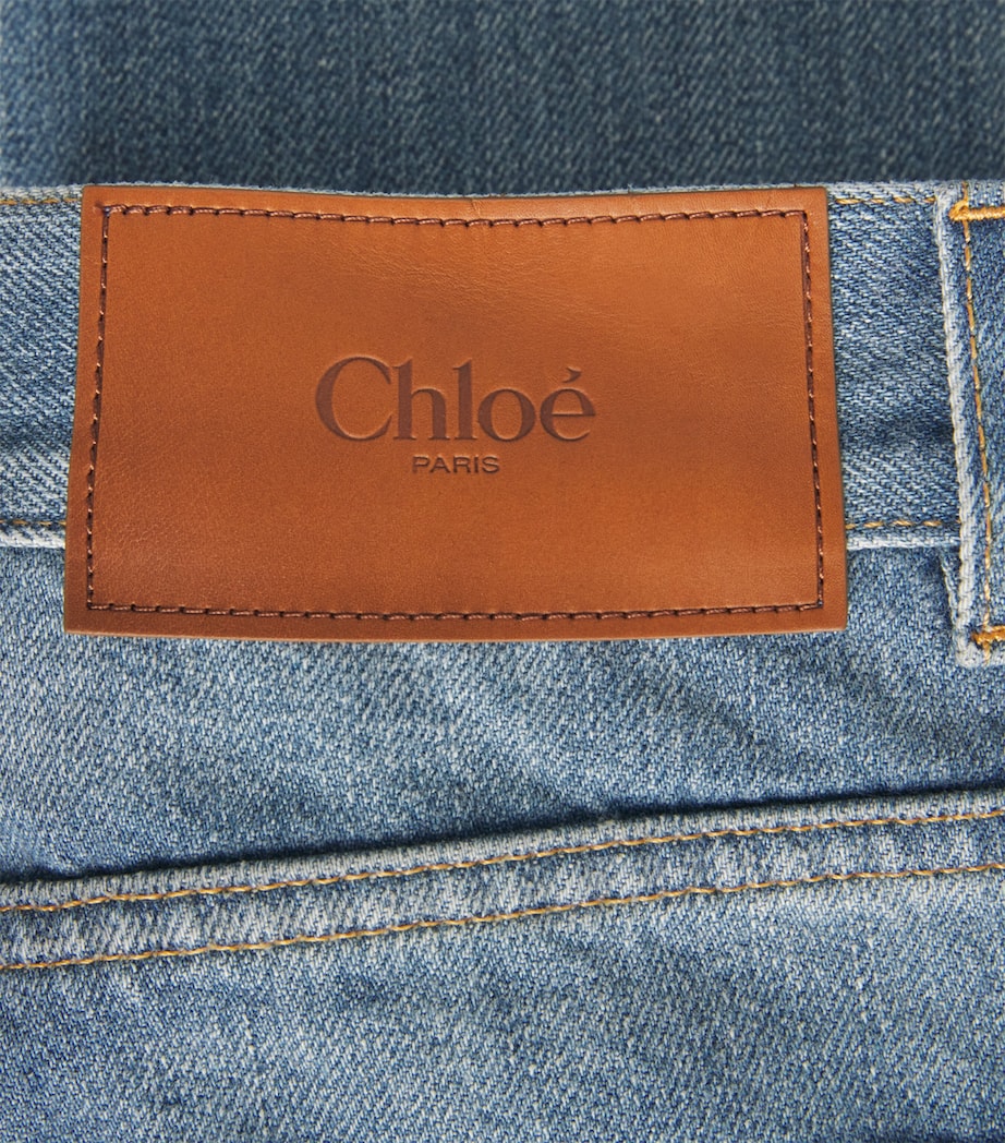 Chloé Womens High-Rise Wide-Leg Jeans Pacific Coast Image 2