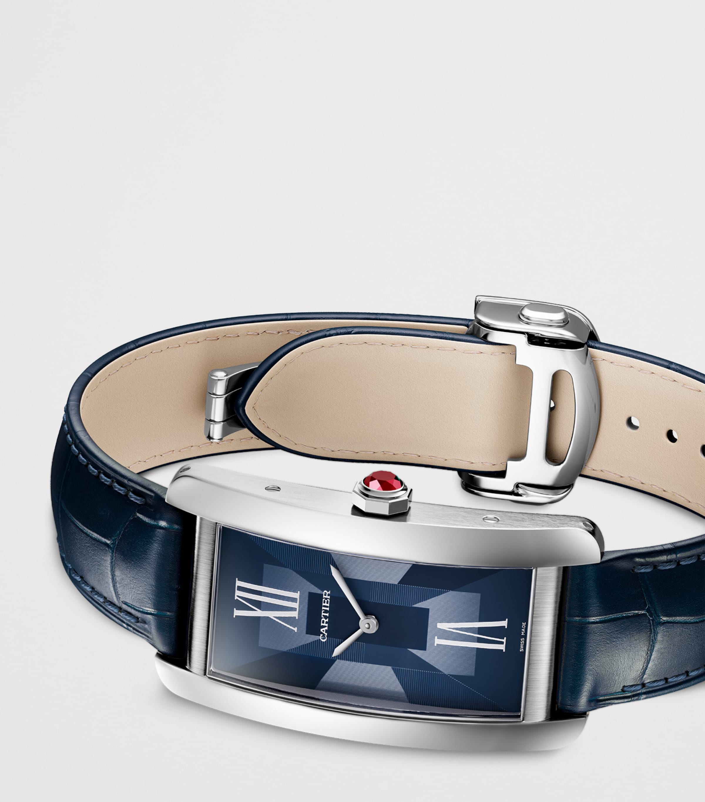 Large Platinum Tank Américaine Watch 44.4mm PLATINUM Image 2