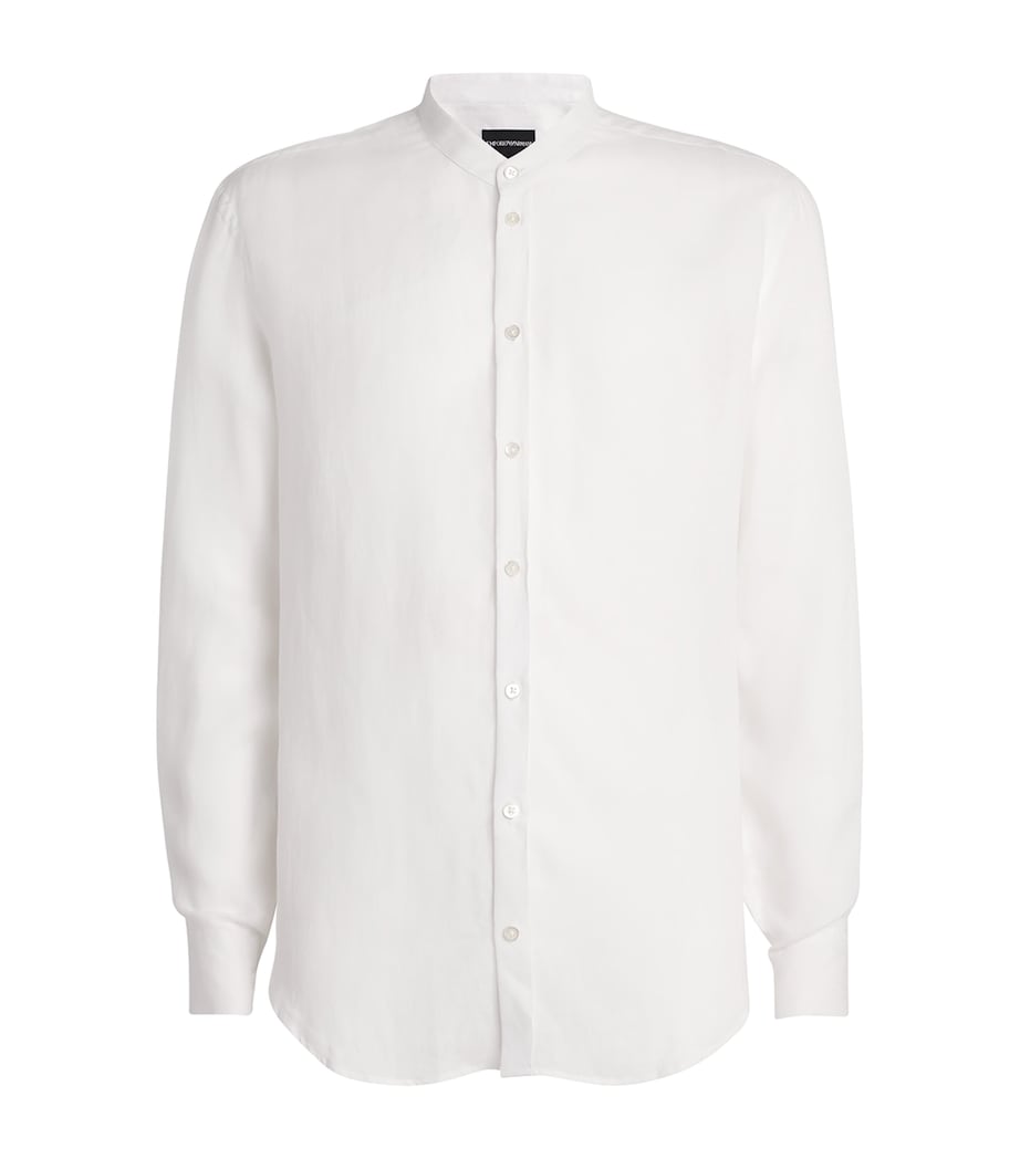 Linen Guru-Collar Shirt 100 Image 1