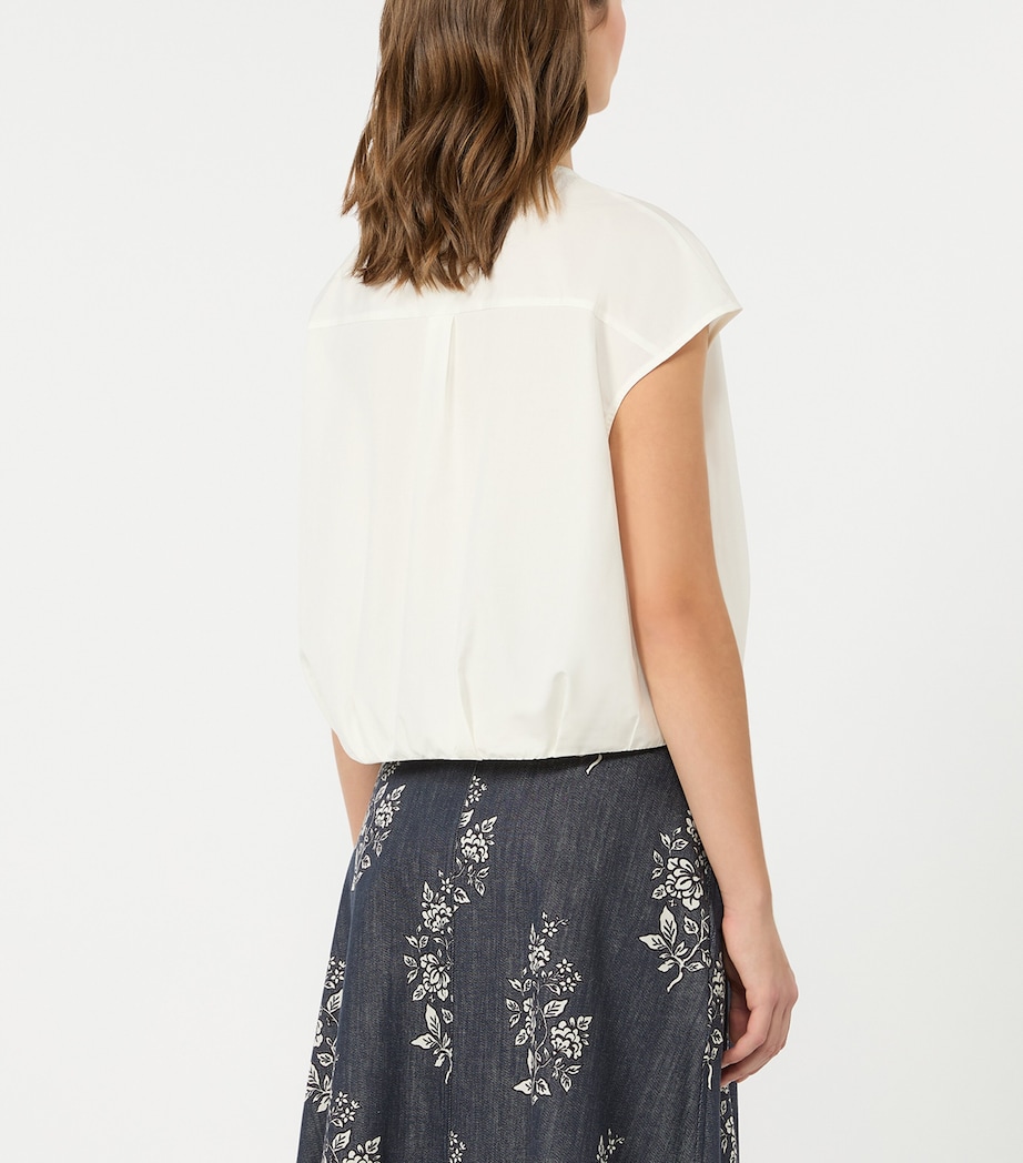Weekend Max Mara Womens Collarless Shirt White Image 3