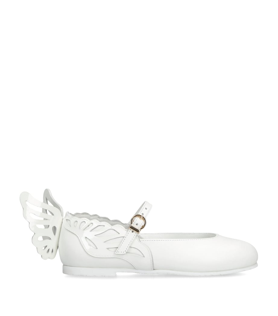 Leather Heavenly Ballet Flats WHITE Image 1