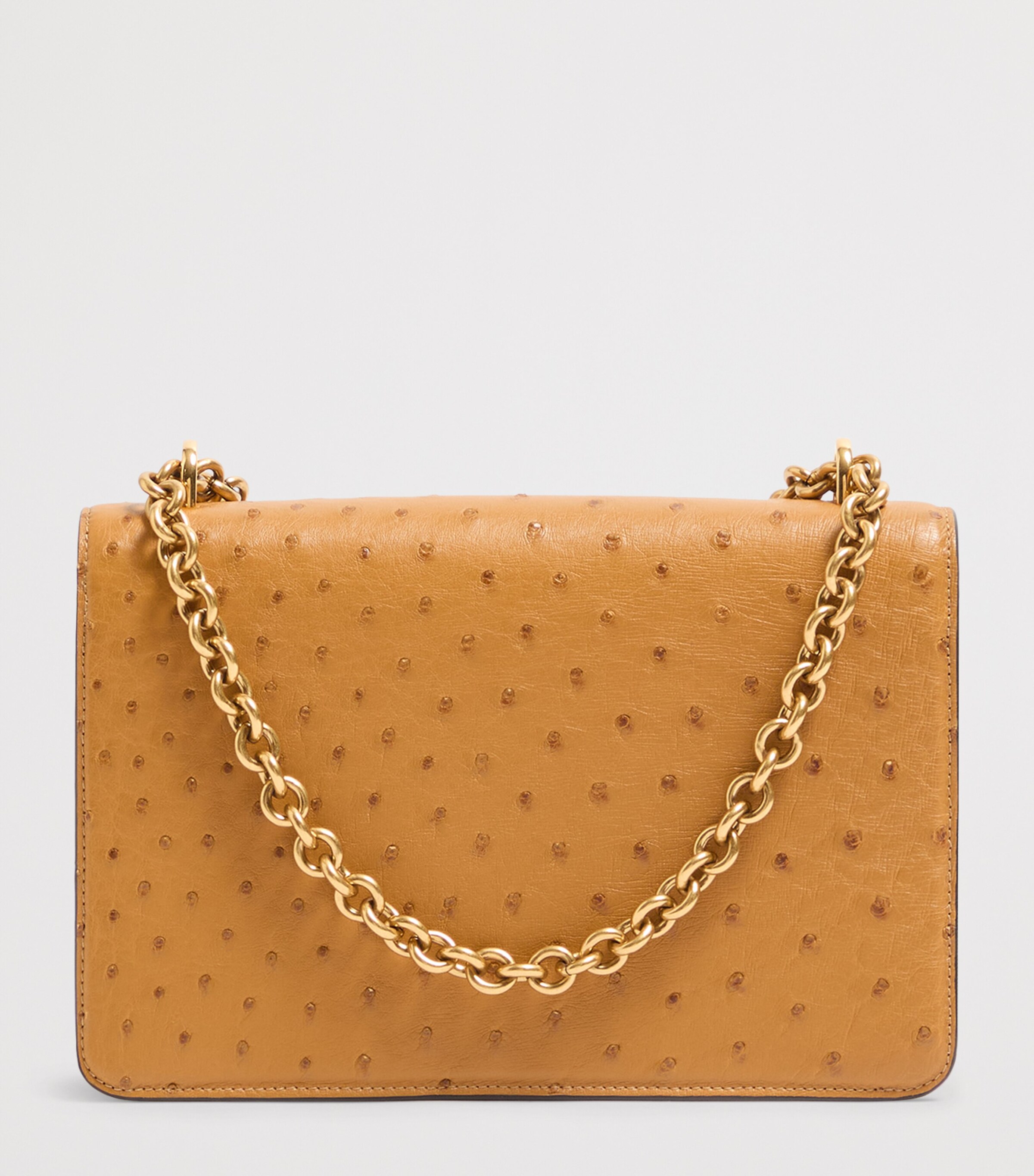 Ostrich Leather Vain Shoulder Bag K31 Image 4