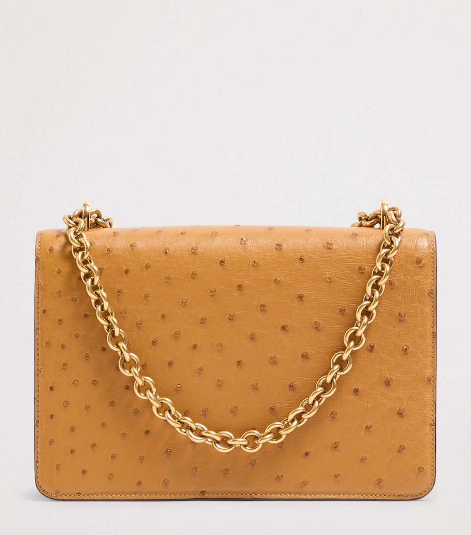 Ostrich Leather Vain Shoulder Bag K31 Image 4