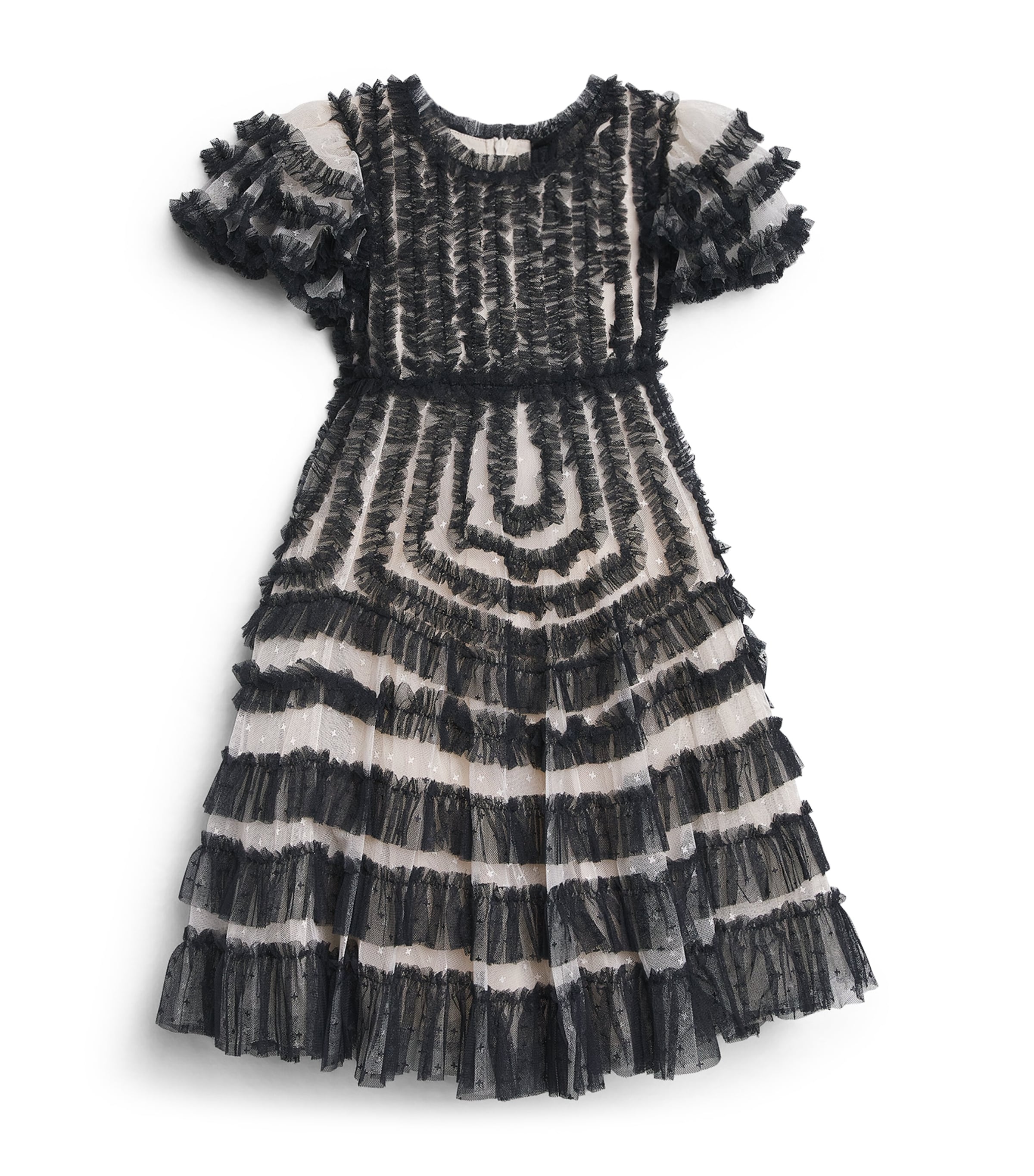 Needle & Thread Tulle La Vie En Rose Dress In Gray