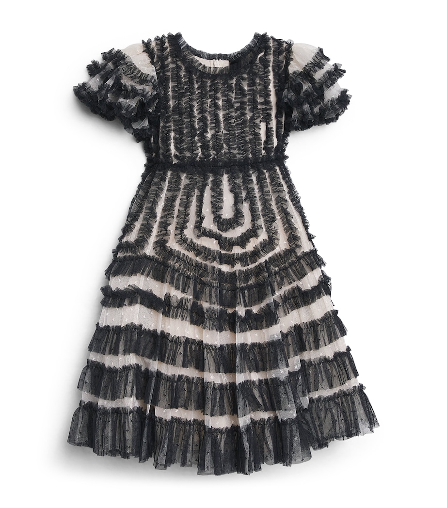 Tulle La Vie En Rose Dress (4-12 Years) CREAM/GRAPHITE CRG Image 1