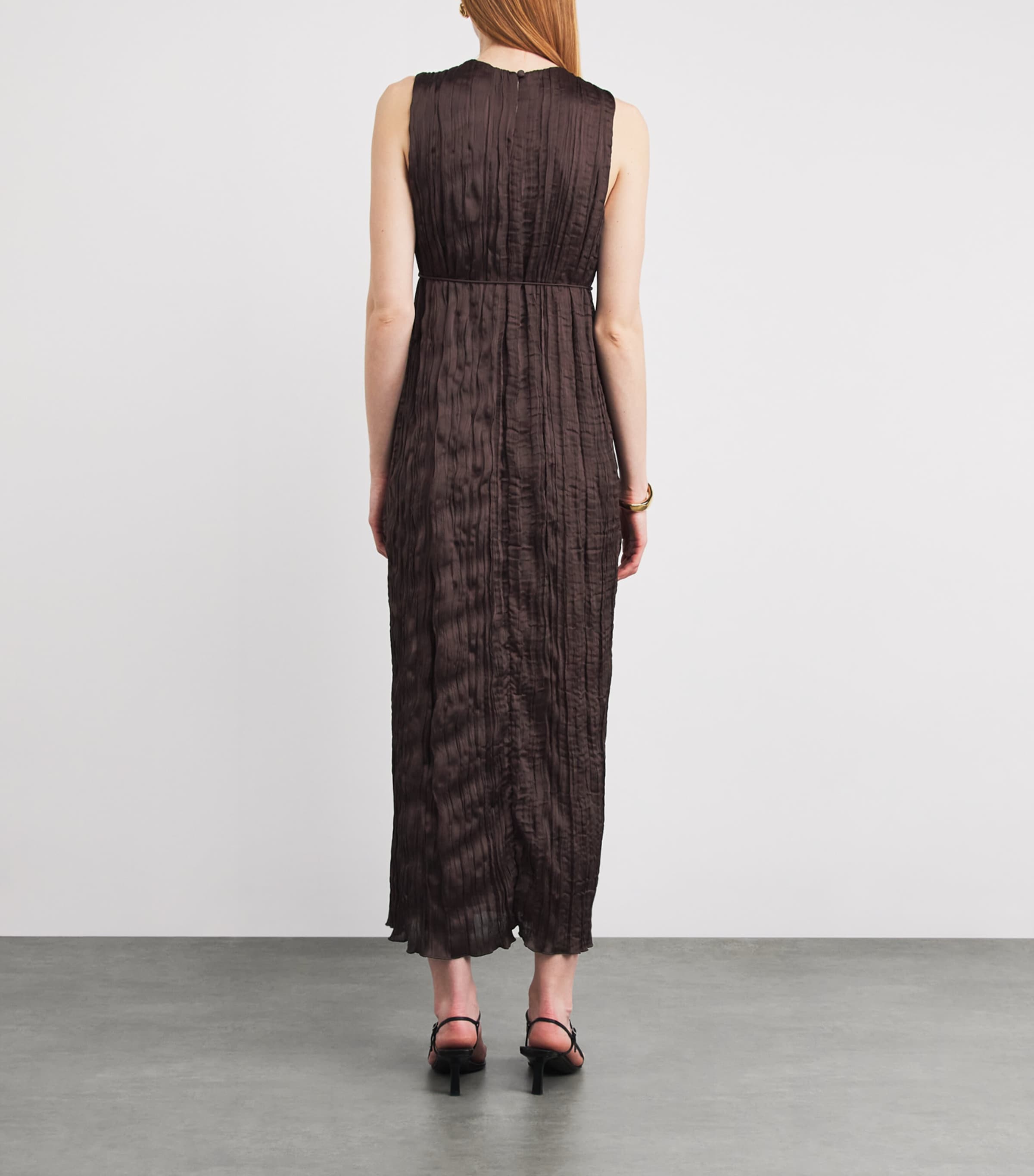Plissé Mizu Midi Dress EARTH Image 4
