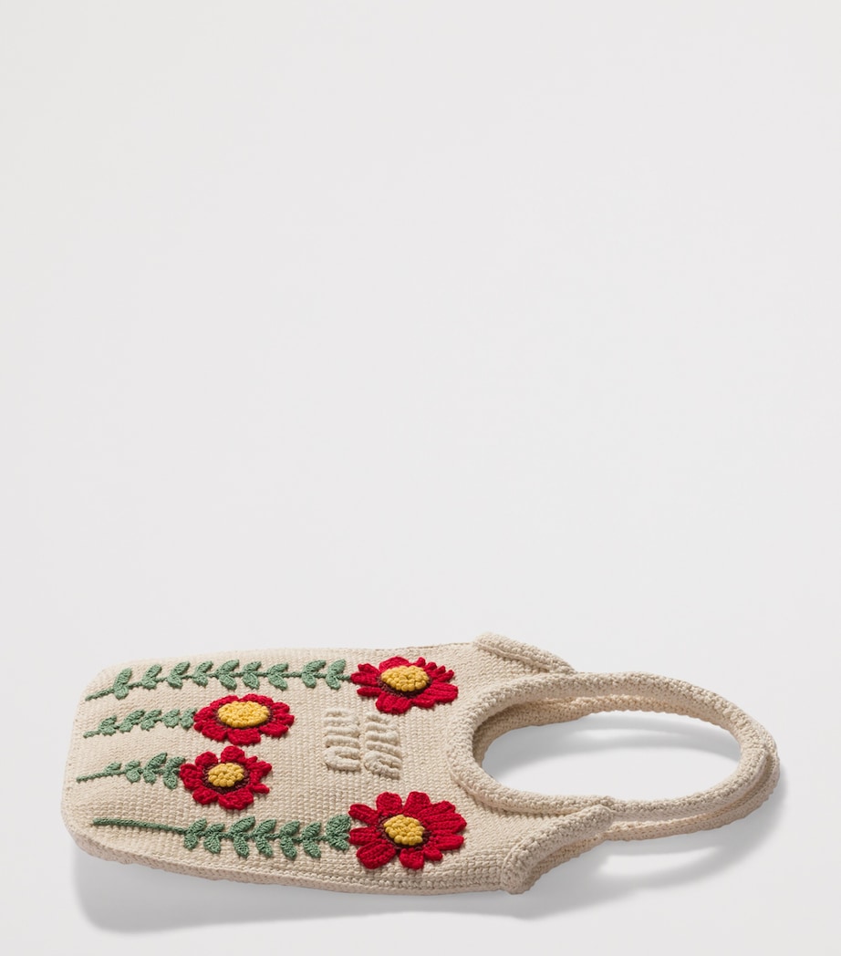 Miu Miu Crochet Ivy Tote Bag Neutral Image 2