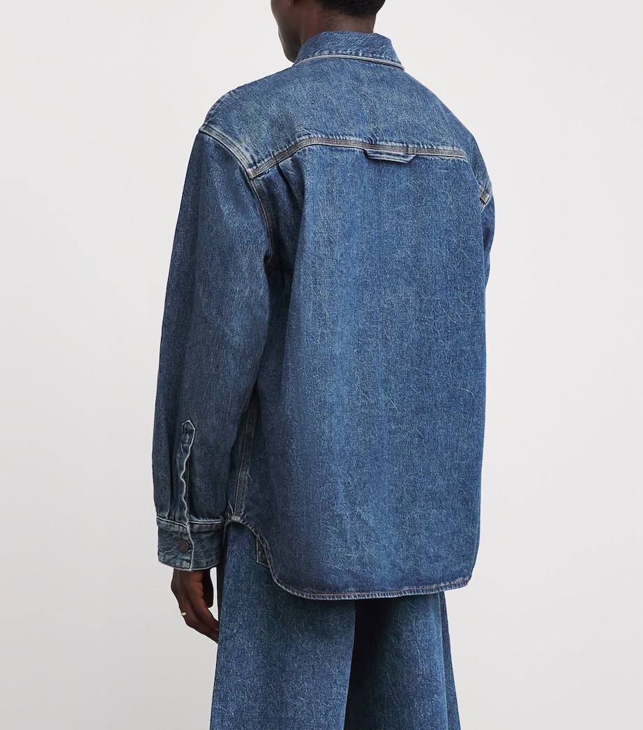 Oversized Atticus Denim Shirt CREASED DK INDIGO Image 4