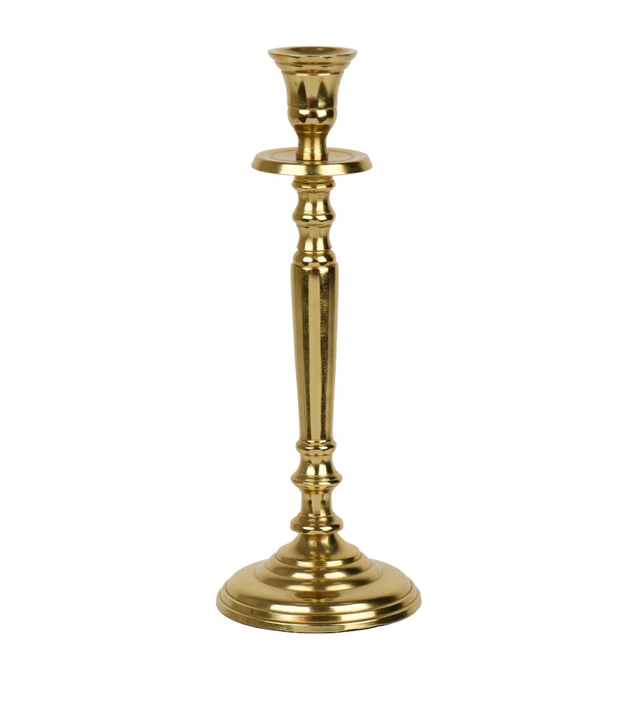 Harrods Metal Candlestick Holder Gold Image 1