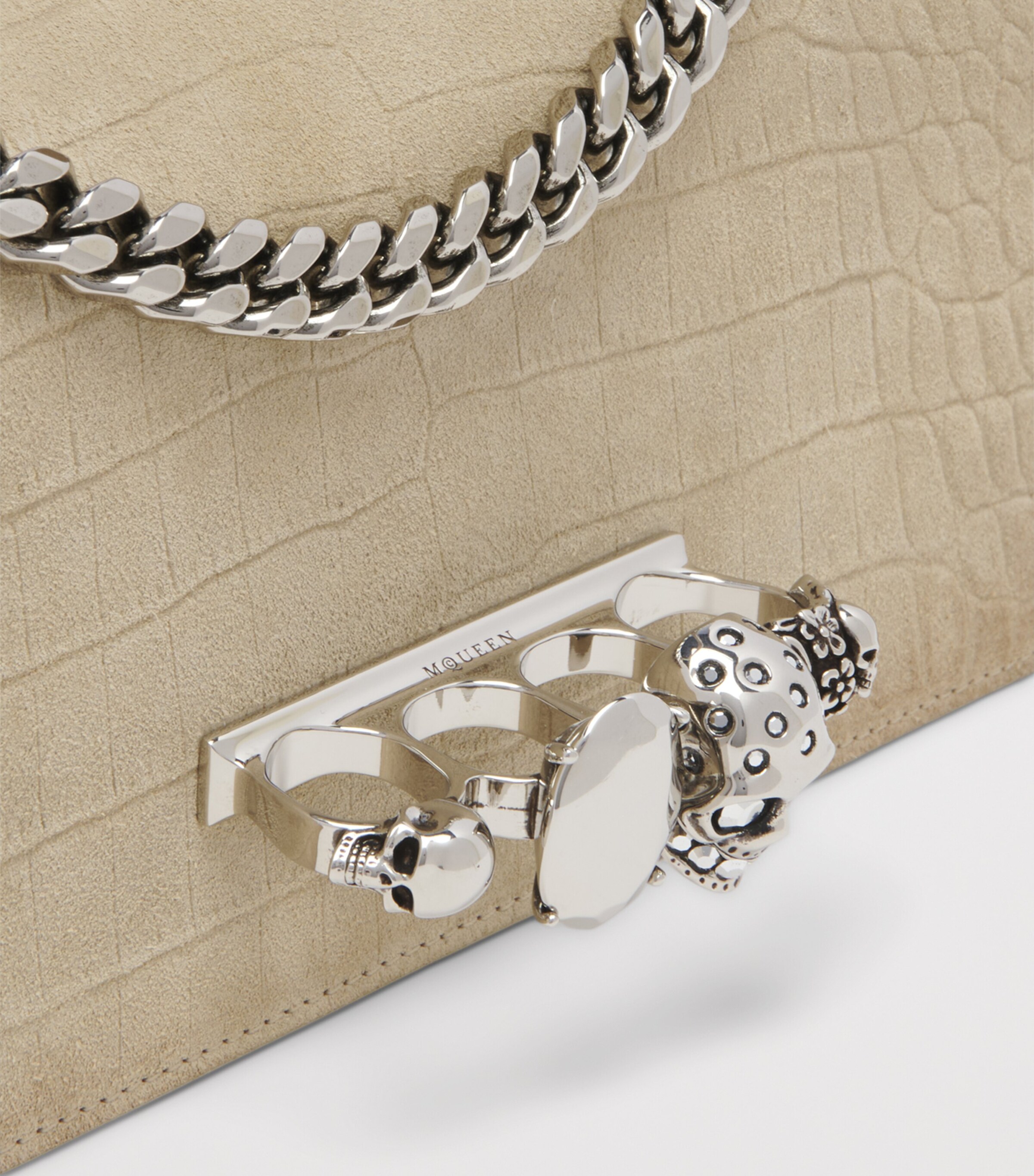 McQueen Leather Jewelled Top-Handle Bag Image 6