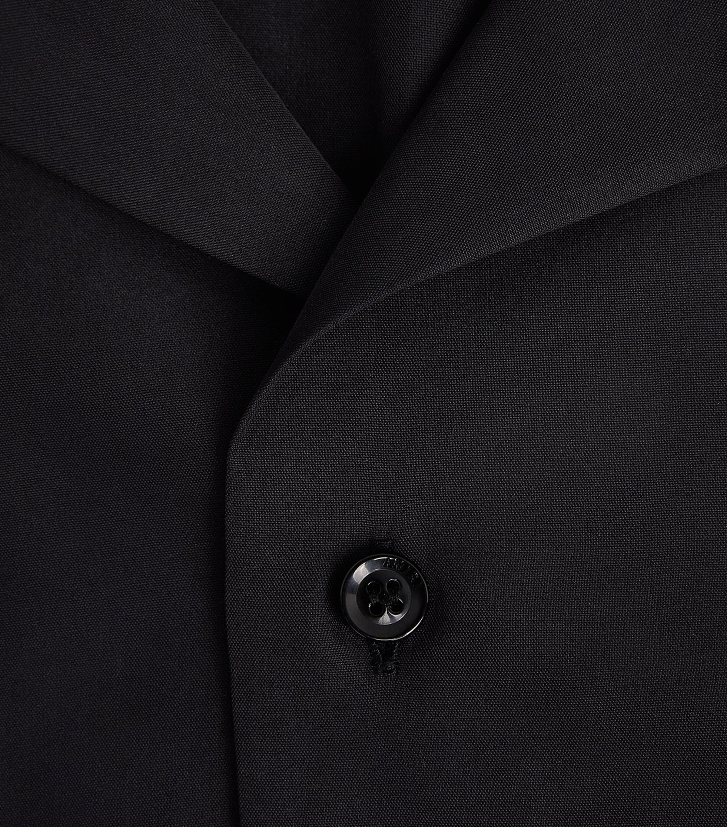 AMIRI Mens Embroidered-Collar Relaxed Shirt Black Image 6
